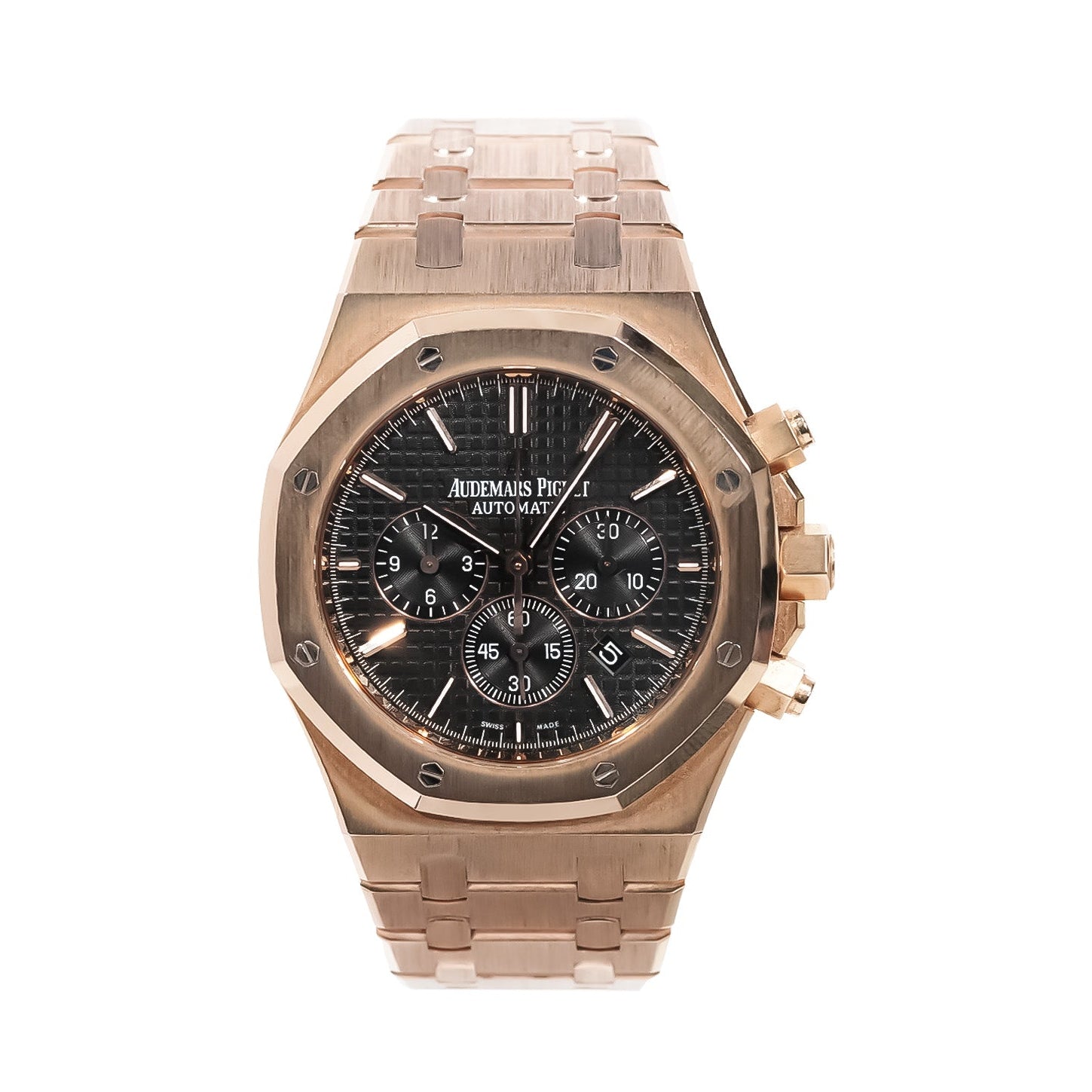 Audemars Piguet Royal Oak Chronograph 41mm Rose Gold Black Dial Ref:26320OR - Mr. Alex Jewelry