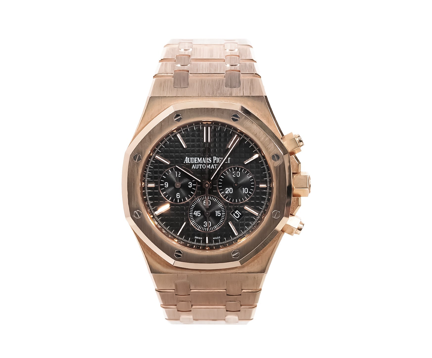 Audemars Piguet Royal Oak Chronograph 41mm Rose Gold Black Dial Ref:26320OR - Mr. Alex Jewelry
