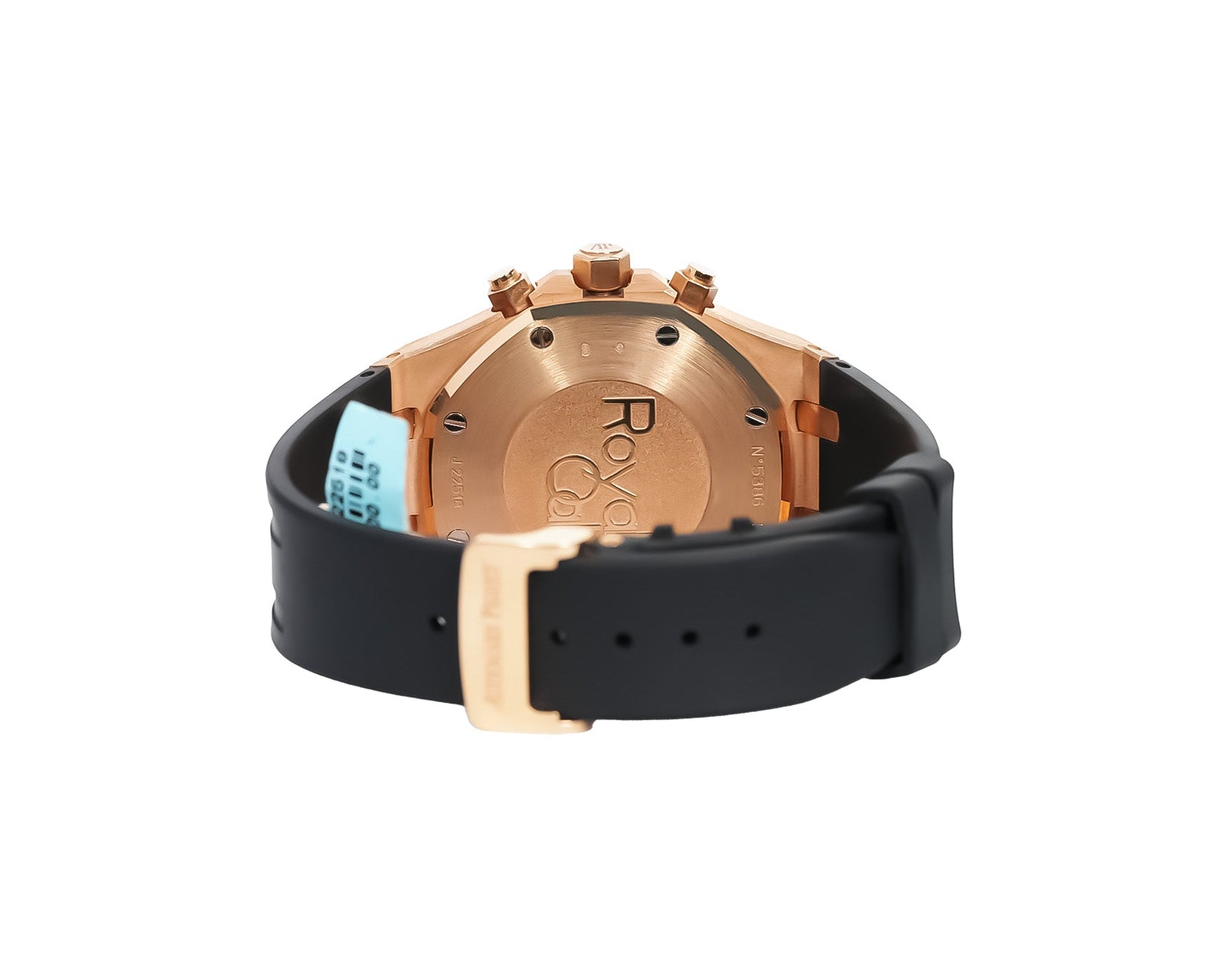 Audemars Piguet Royal Oak Chronograph 41mm Rose Gold Black Dial Rubber Strap Ref:26320OR - Mr. Alex Jewelry