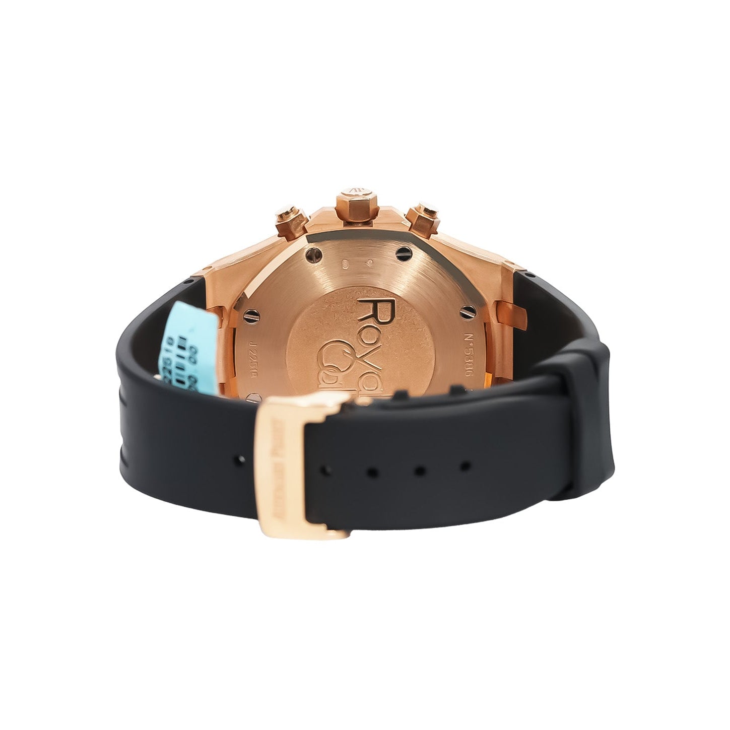 Audemars Piguet Royal Oak Chronograph 41mm Rose Gold Black Dial Rubber Strap Ref:26320OR - Mr. Alex Jewelry