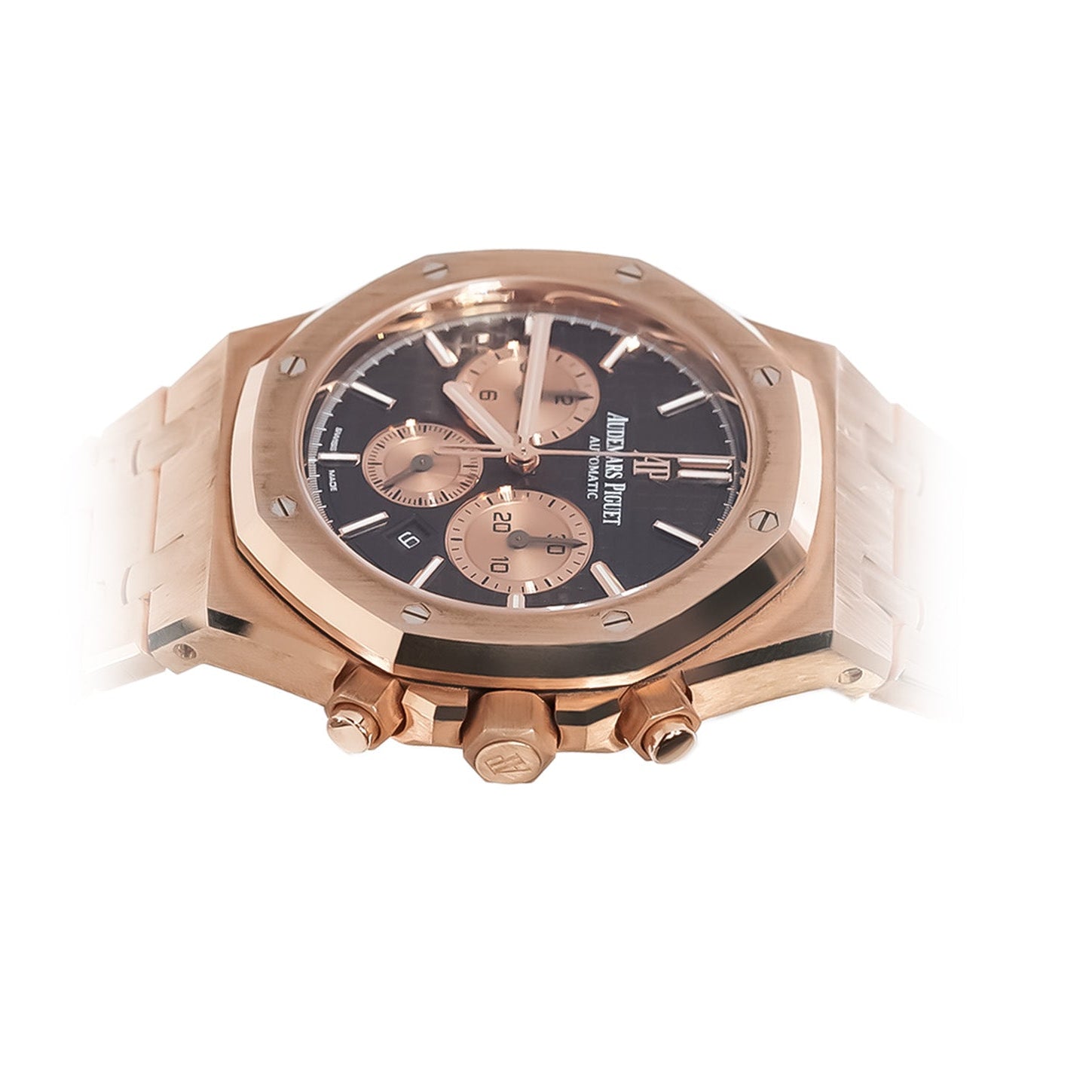 Audemars Piguet Royal Oak Chronograph 41mm Rose Gold Chocolate Dial Ref:26331OR - Mr. Alex Jewelry