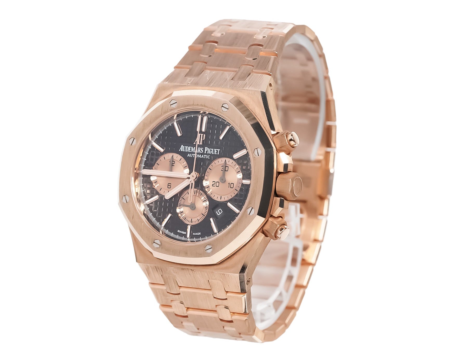 Audemars Piguet Royal Oak Chronograph 41mm Rose Gold Chocolate Dial Ref:26331OR - Mr. Alex Jewelry