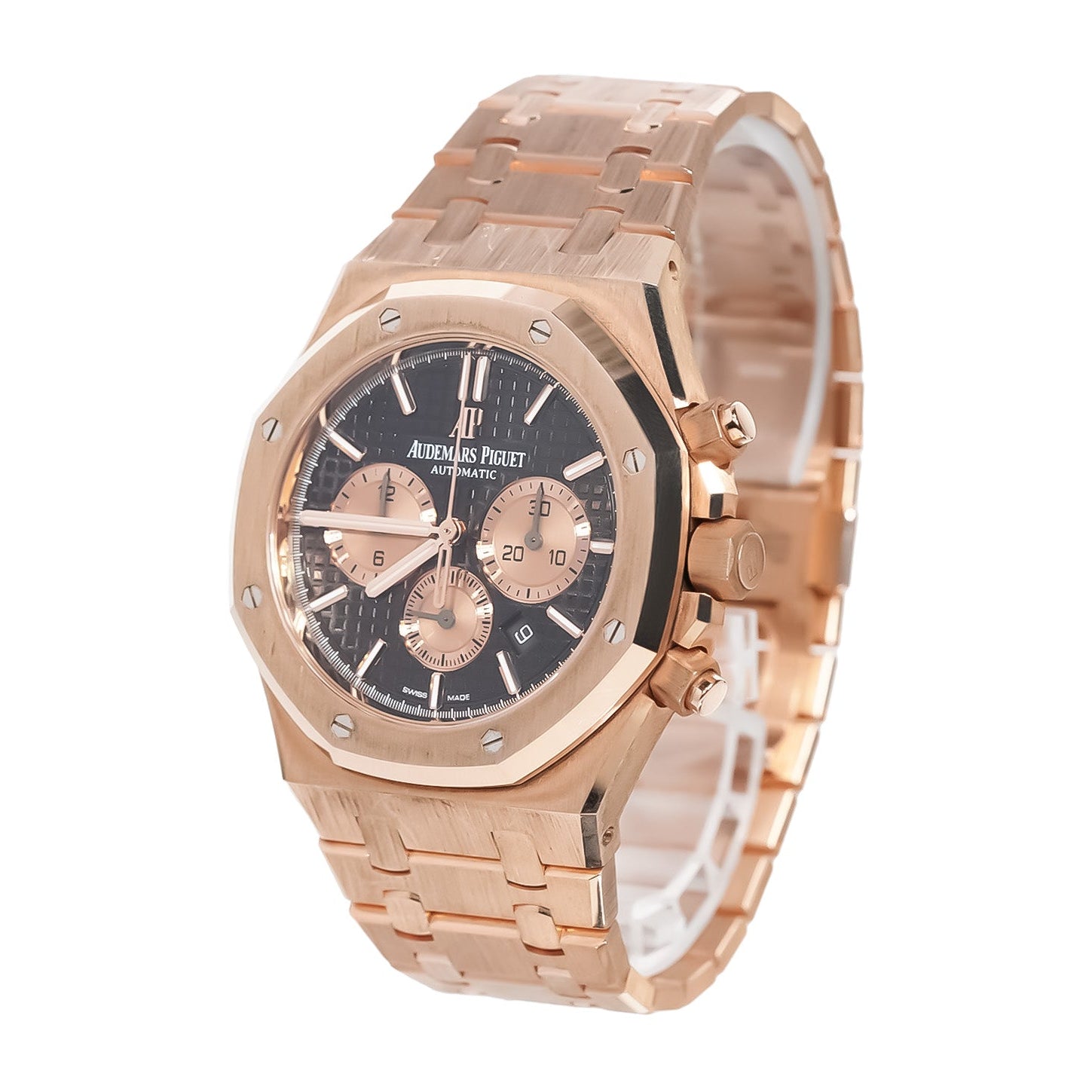 Audemars Piguet Royal Oak Chronograph 41mm Rose Gold Chocolate Dial Ref:26331OR - Mr. Alex Jewelry