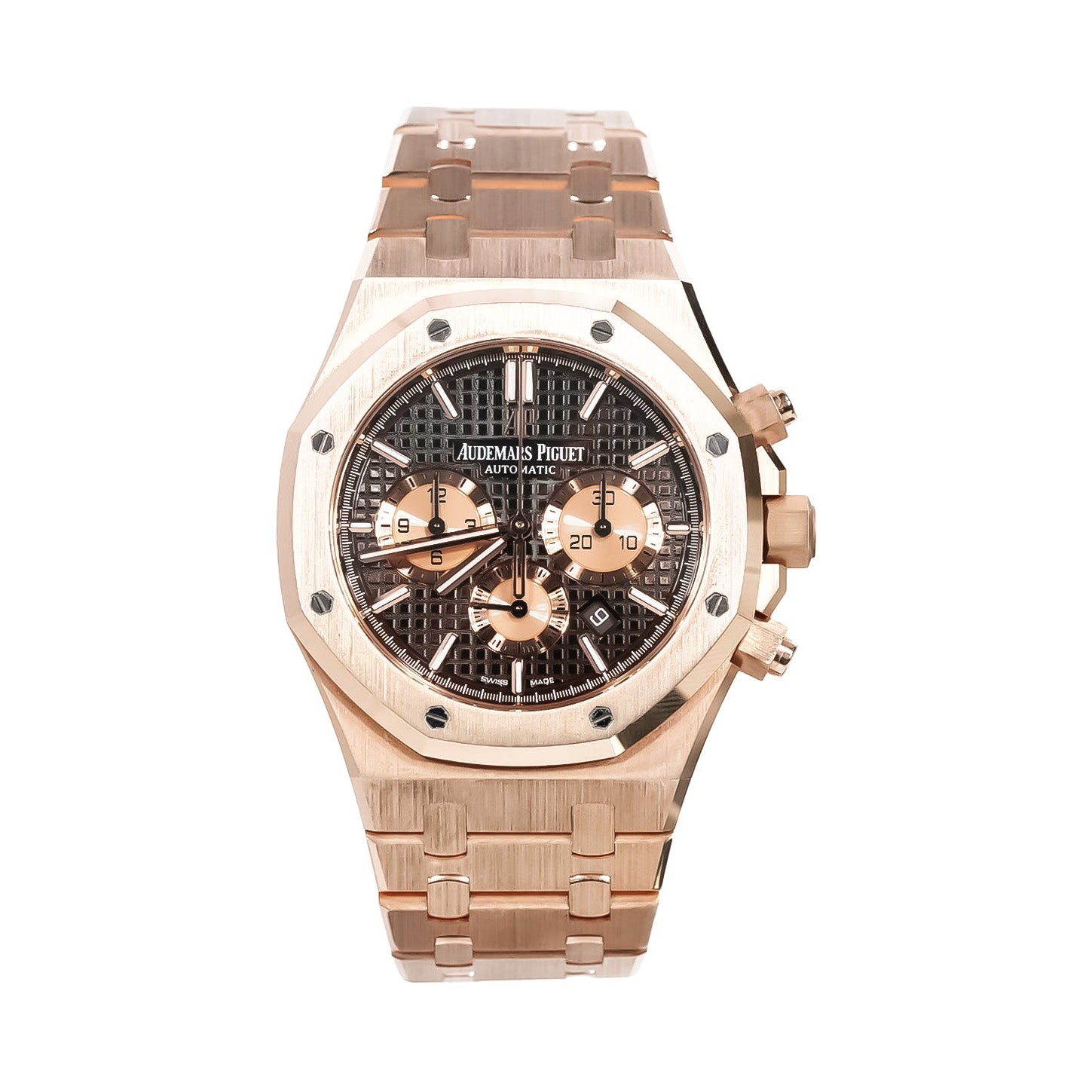 Audemars Piguet Royal Oak Chronograph 41mm Rose Gold Chocolate Dial Ref:26331OR - Mr. Alex Jewelry