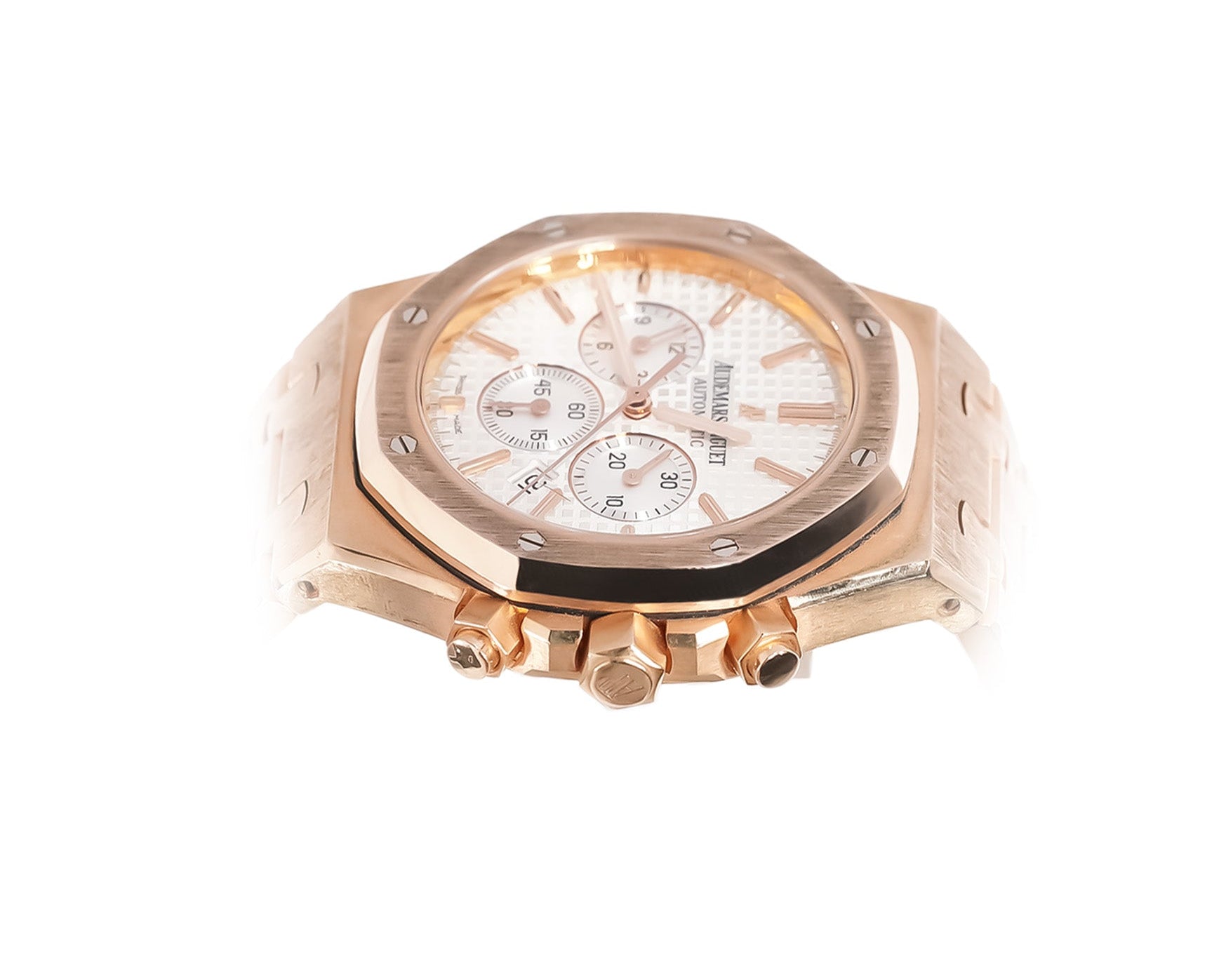 Audemars Piguet Royal Oak Chronograph 41mm Rose Gold White Dial Ref:26320OR - Mr. Alex Jewelry