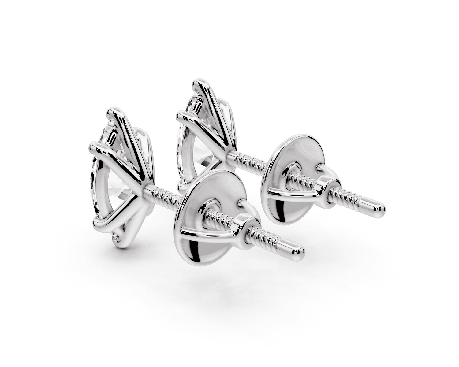 Aura - 1ct 14k white gold Marquise - Cut Diamond Stud Earrings - Mr. Alex Jewelry