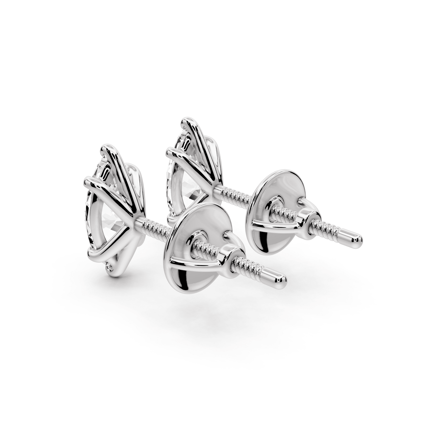 Aura - 1ct 14k white gold Marquise - Cut Diamond Stud Earrings - Mr. Alex Jewelry