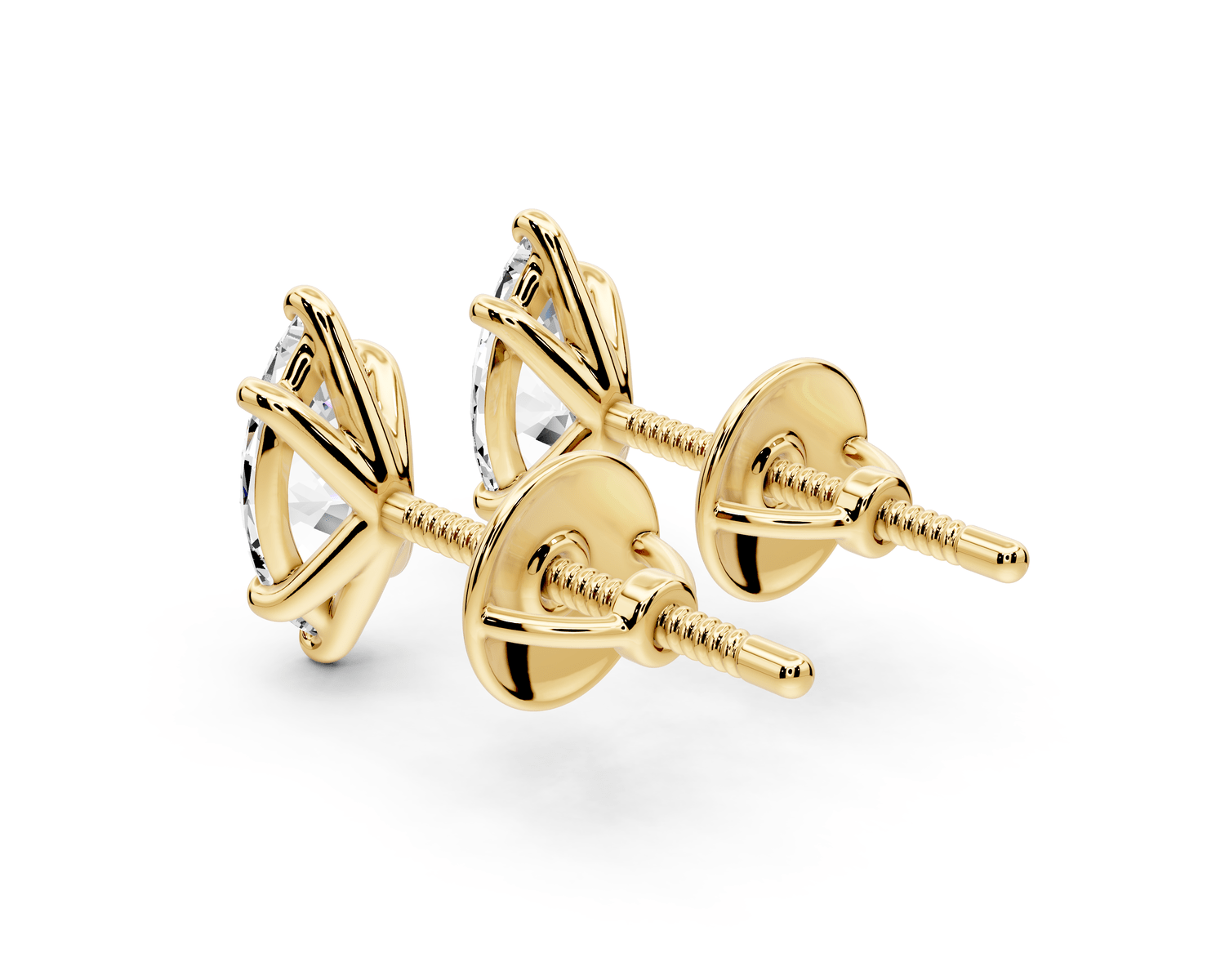 Aura - 1ct 14k yellow gold Marquise - Cut Diamond Stud Earrings - Mr. Alex Jewelry