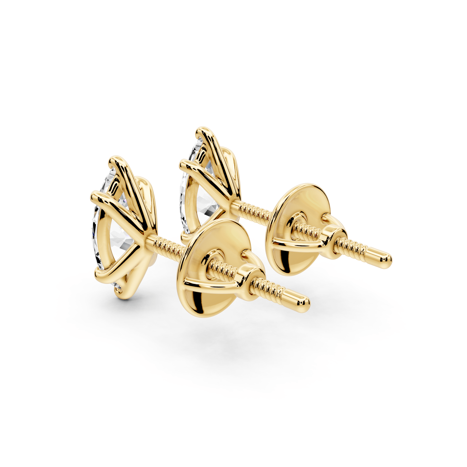 Aura - 1ct 14k yellow gold Marquise - Cut Diamond Stud Earrings - Mr. Alex Jewelry