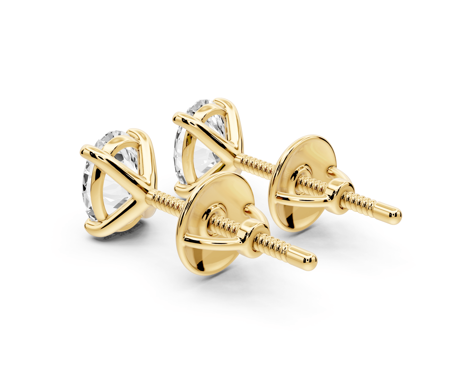 Aura - 1ct 14k yellow gold Oval - Cut Diamond Stud Earrings - Mr. Alex Jewelry