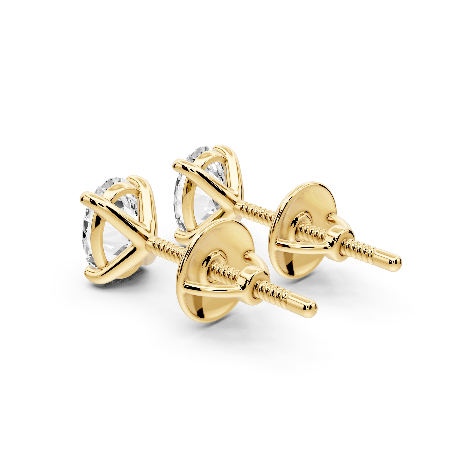 Aura - 1ct 14k yellow gold Oval - Cut Diamond Stud Earrings - Mr. Alex Jewelry