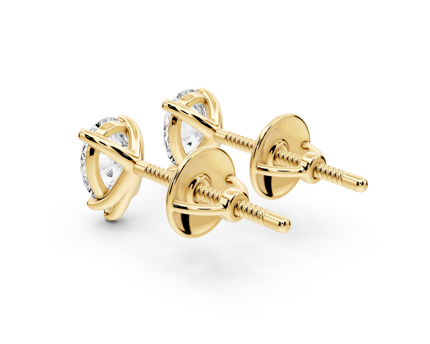 Aura - 1ct 14k yellow gold Pear - Cut Diamond Stud Earrings - Mr. Alex Jewelry