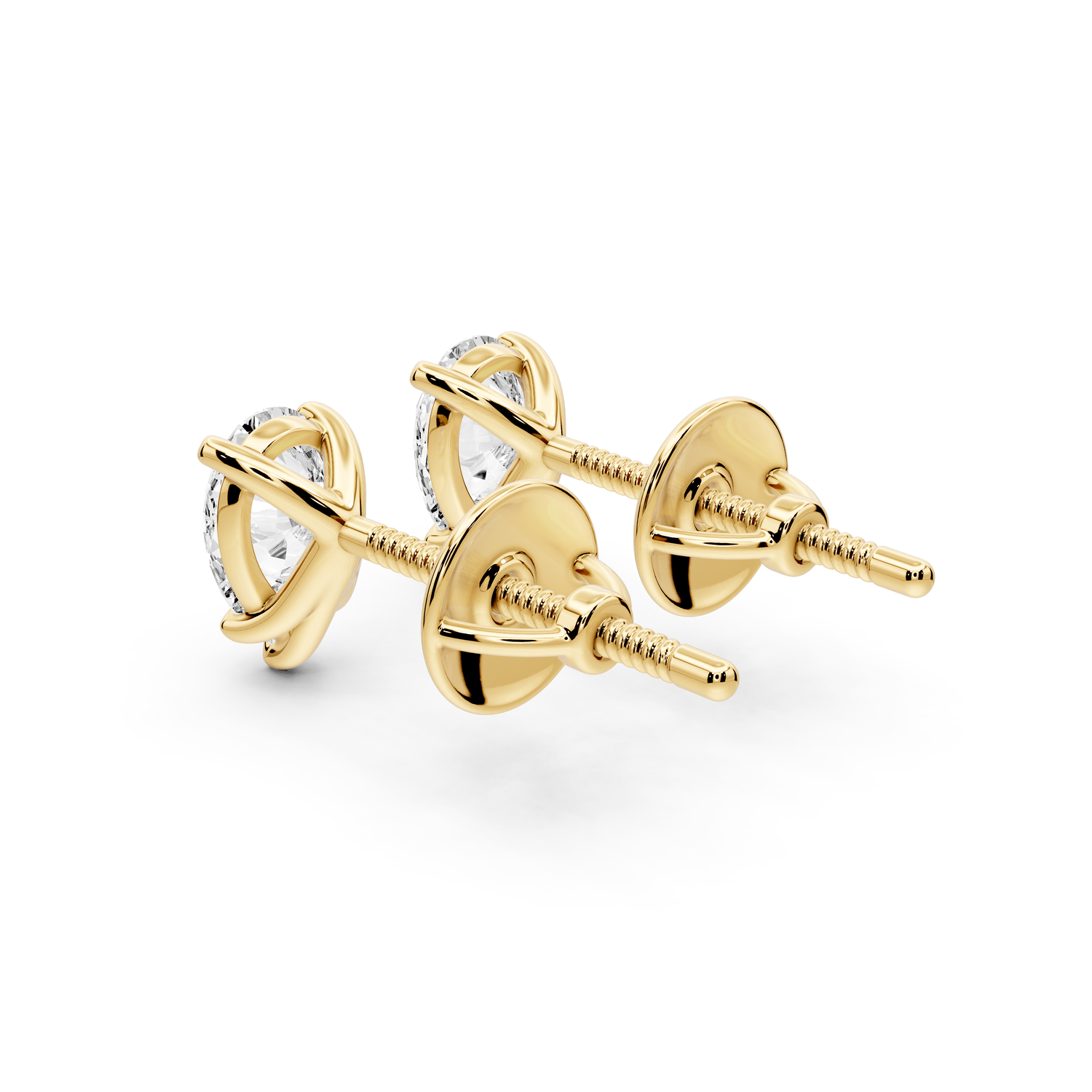 Aura - 1ct 14k yellow gold Pear - Cut Diamond Stud Earrings - Mr. Alex Jewelry