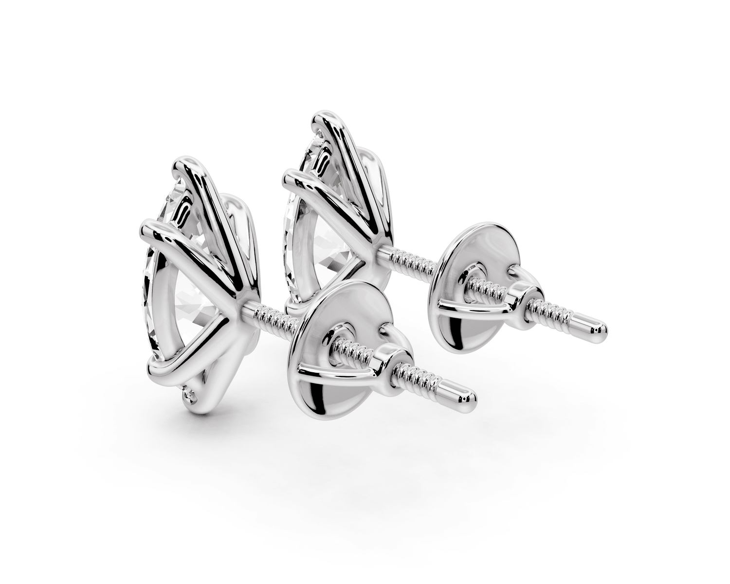 Aura - 2ct 14k white gold Marquise - Cut Diamond Stud Earrings - Mr. Alex Jewelry