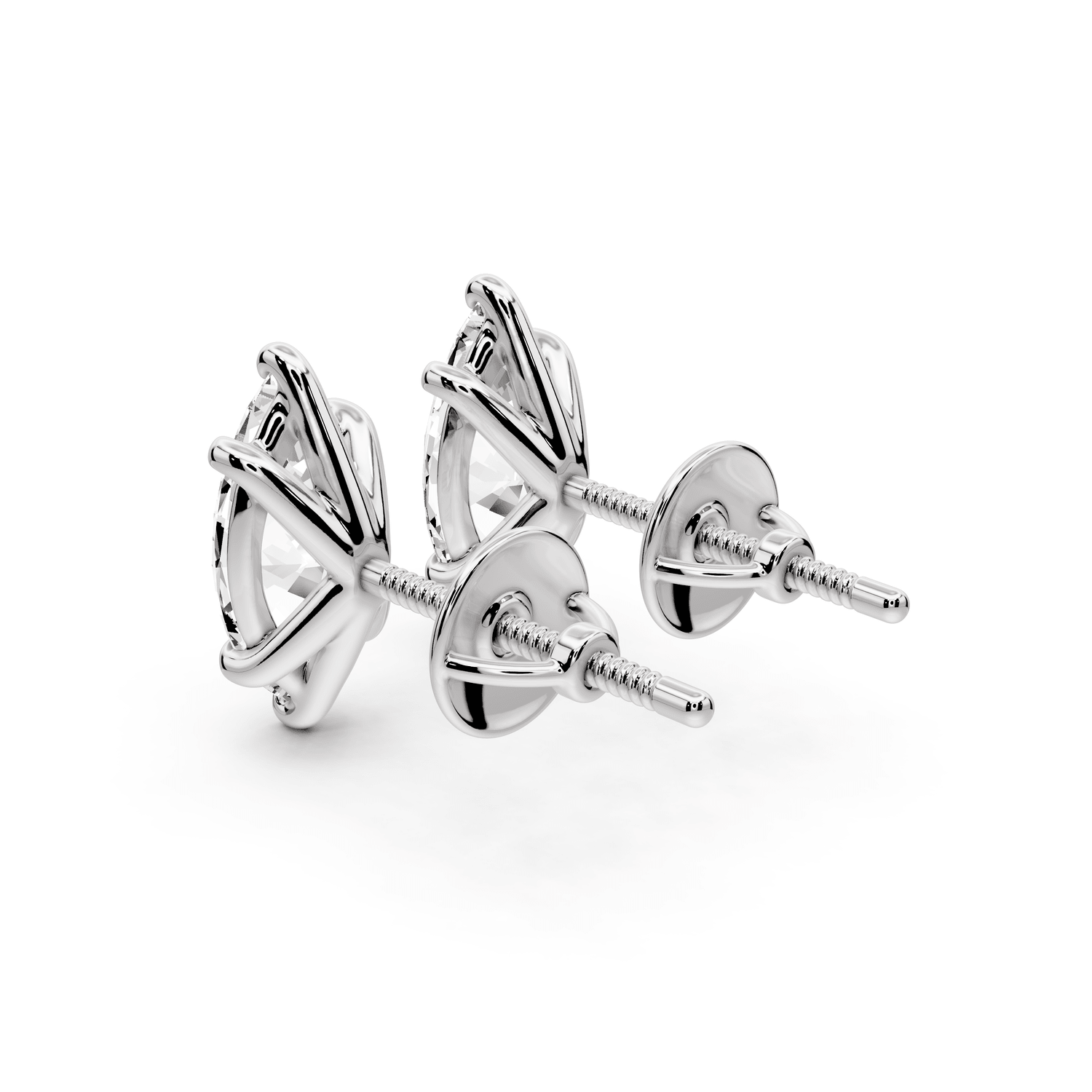Aura - 2ct 14k white gold Marquise - Cut Diamond Stud Earrings - Mr. Alex Jewelry