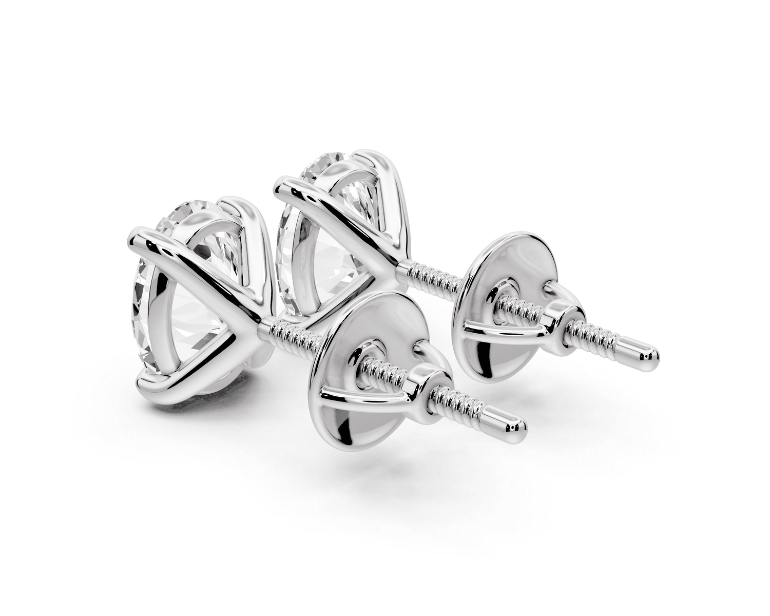 Aura - 2ct 14k white gold Oval - Cut Diamond Stud Earrings - Mr. Alex Jewelry