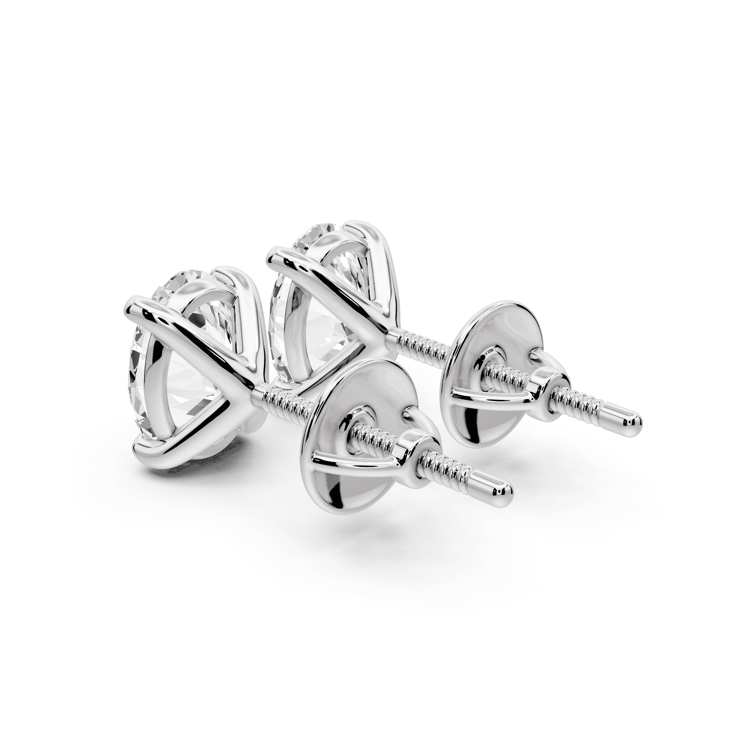 Aura - 2ct 14k white gold Oval - Cut Diamond Stud Earrings - Mr. Alex Jewelry