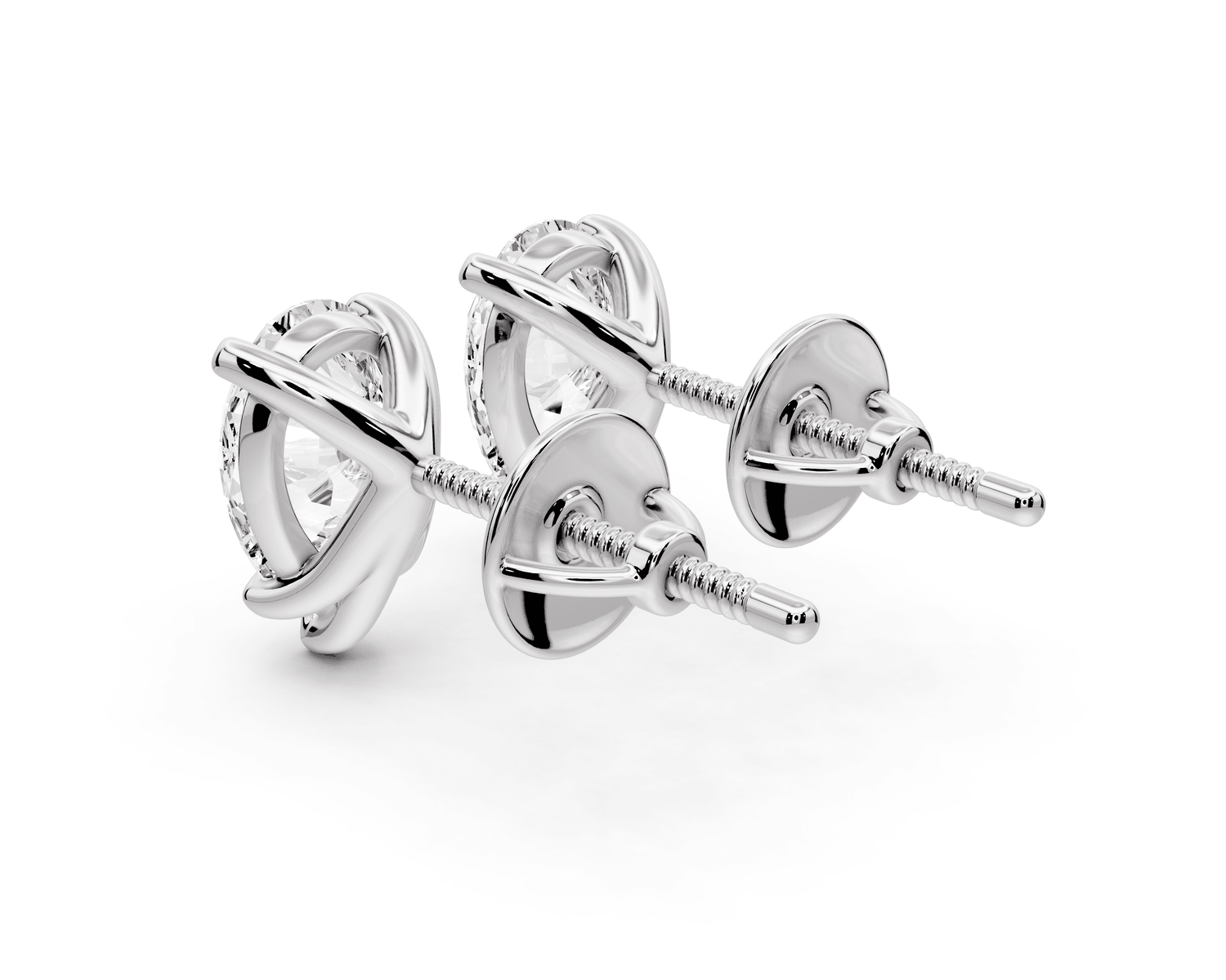 Aura - 2ct 14k white gold Pear - Cut Diamond Stud Earrings - Mr. Alex Jewelry