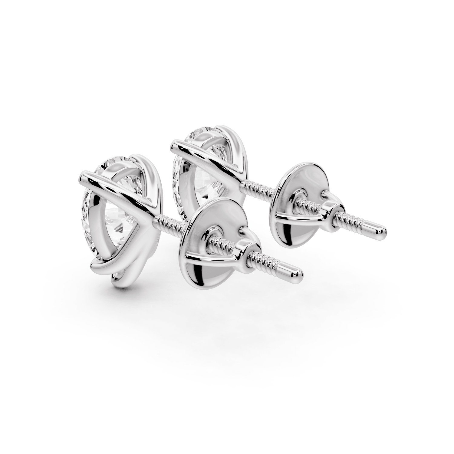 Aura - 2ct 14k white gold Pear - Cut Diamond Stud Earrings - Mr. Alex Jewelry