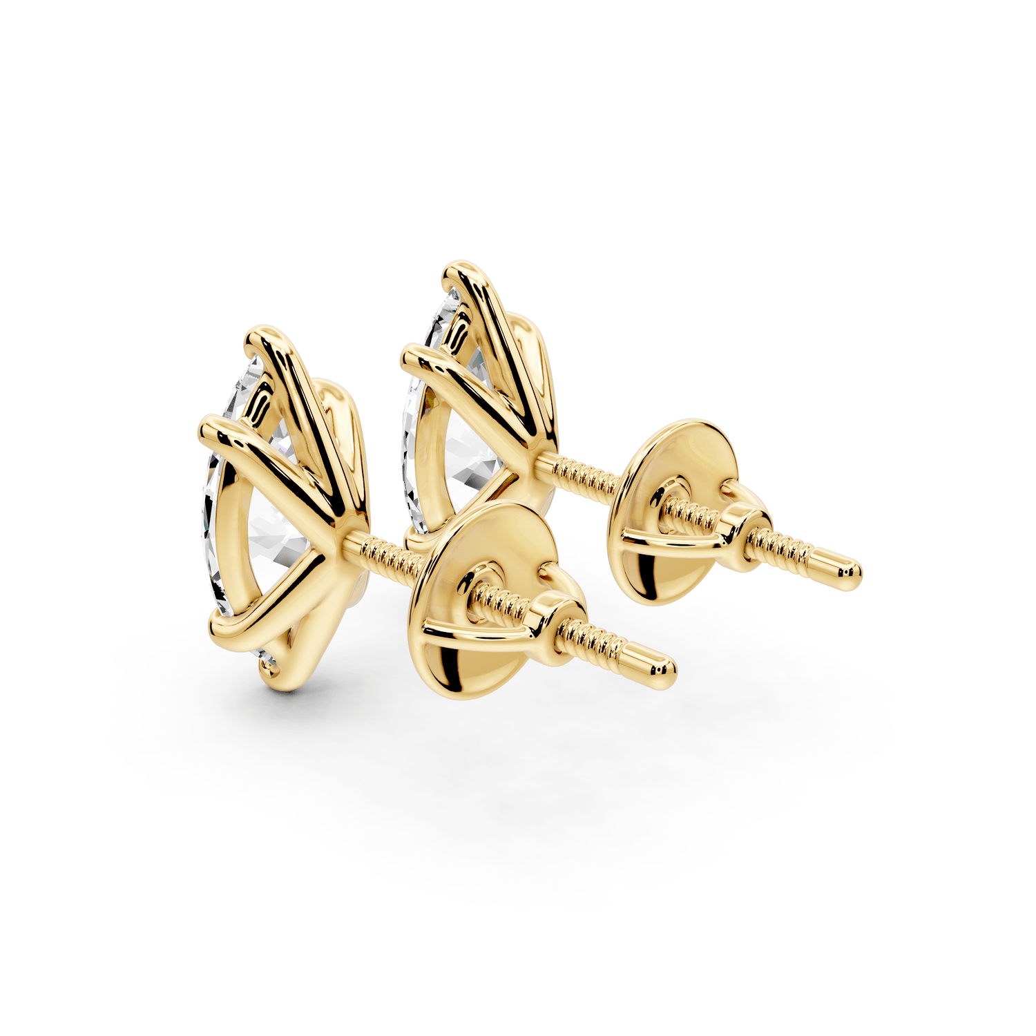 Aura - 2ct 14k yellow gold Marquise - Cut Diamond Stud Earrings - Mr. Alex Jewelry