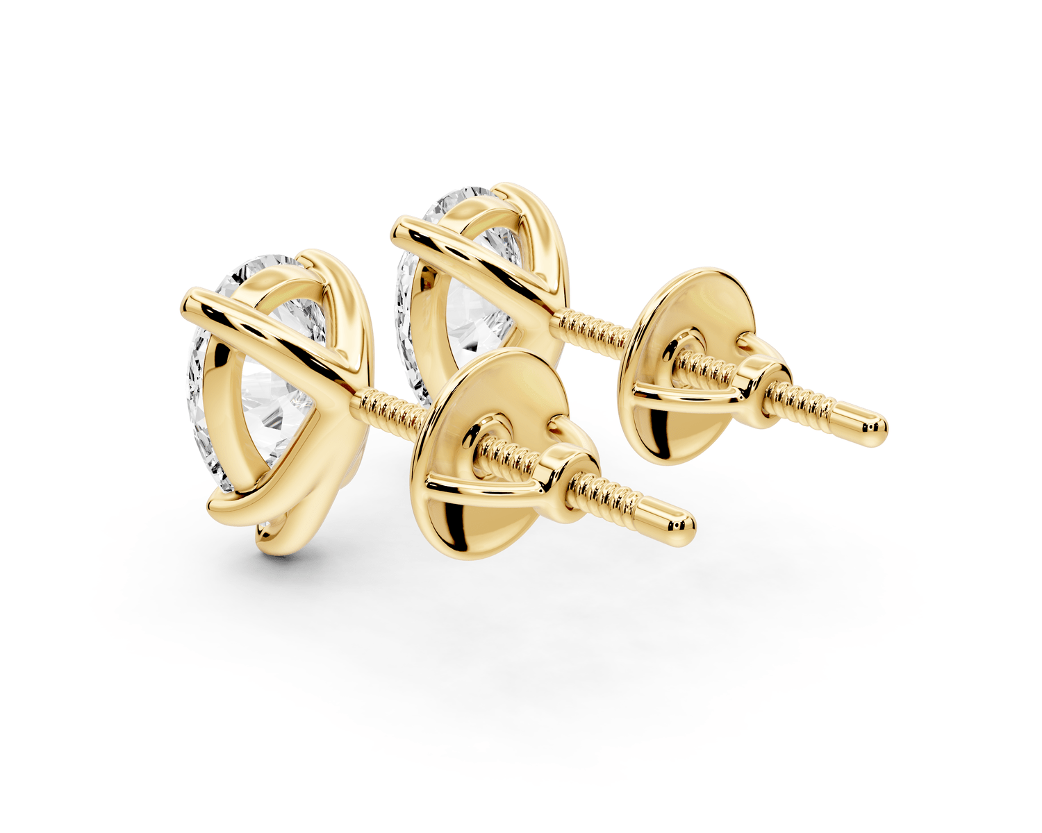 Aura - 2ct 14k yellow gold Pear - Cut Diamond Stud Earrings - Mr. Alex Jewelry