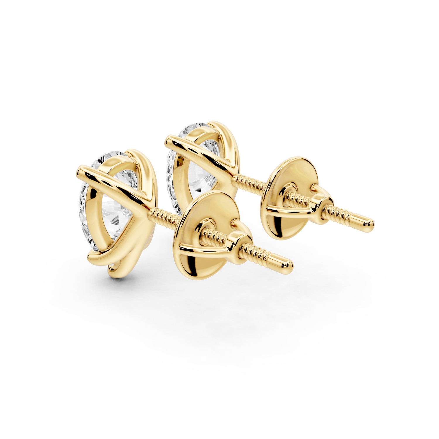 Aura - 2ct 14k yellow gold Pear - Cut Diamond Stud Earrings - Mr. Alex Jewelry