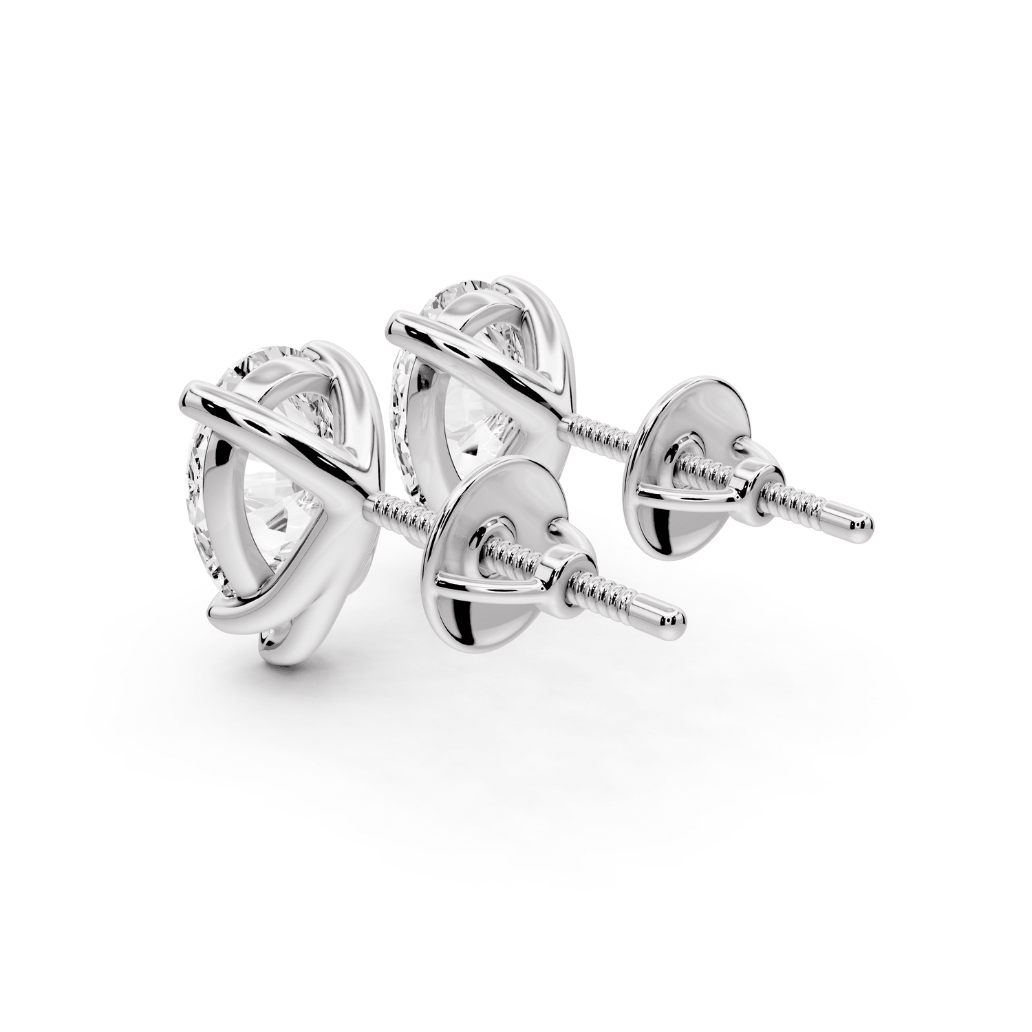 Aura - 3ct 14k white gold Pear - Cut Diamond Stud Earrings - Mr. Alex Jewelry