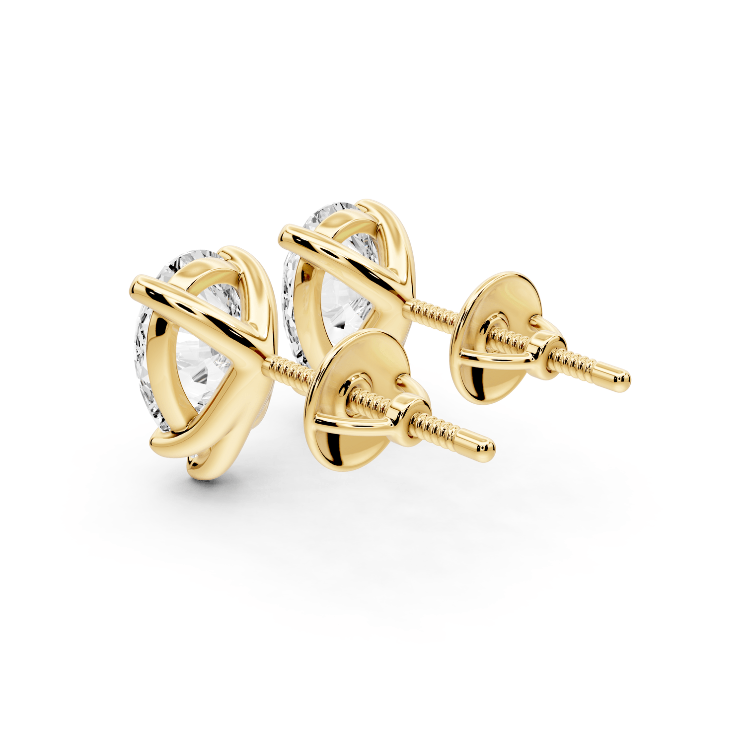 Aura - 3ct 14k yellow gold Pear - Cut Diamond Stud Earrings - Mr. Alex Jewelry