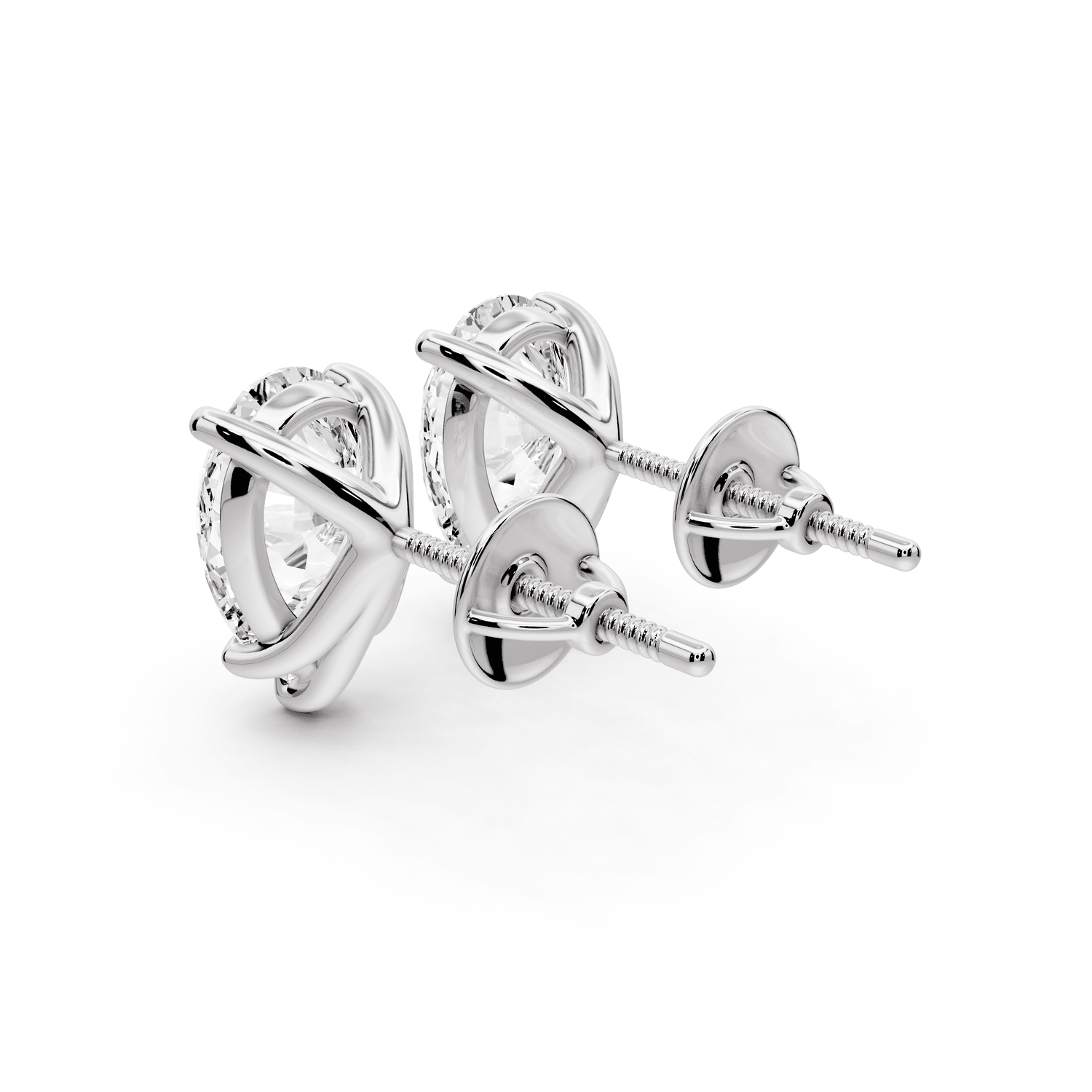 Aura - 4ct 14k white gold Pear - Cut Diamond Stud Earrings - Mr. Alex Jewelry