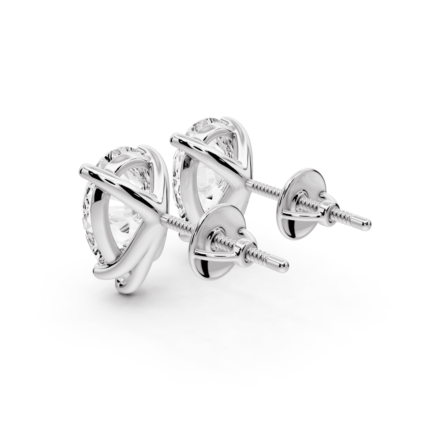 Aura - 5ct 14k white gold Pear - Cut Diamond Stud Earrings - Mr. Alex Jewelry