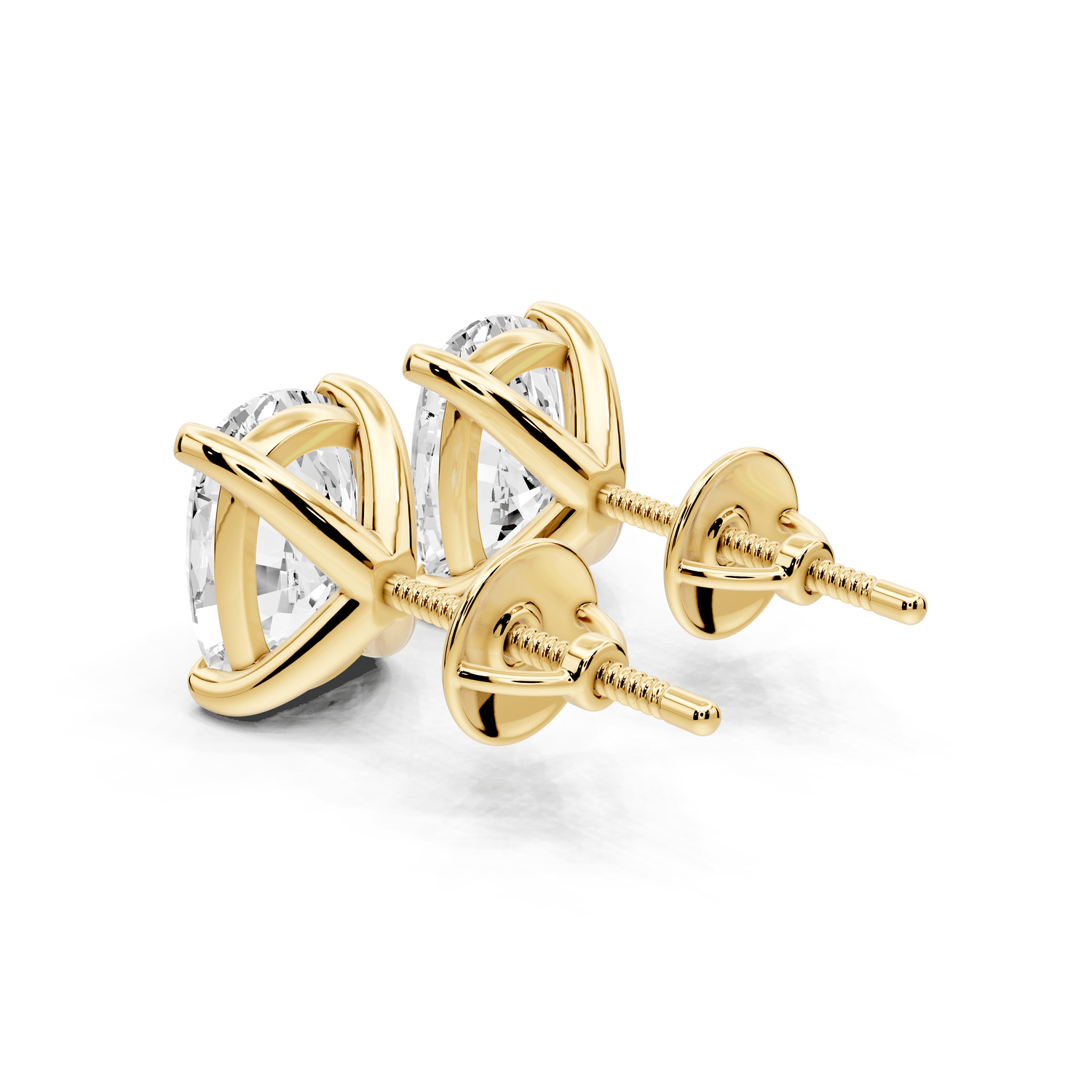 Aura - 5ct 14k yellow gold Elgcushion - Cut Diamond Stud Earrings - Mr. Alex Jewelry