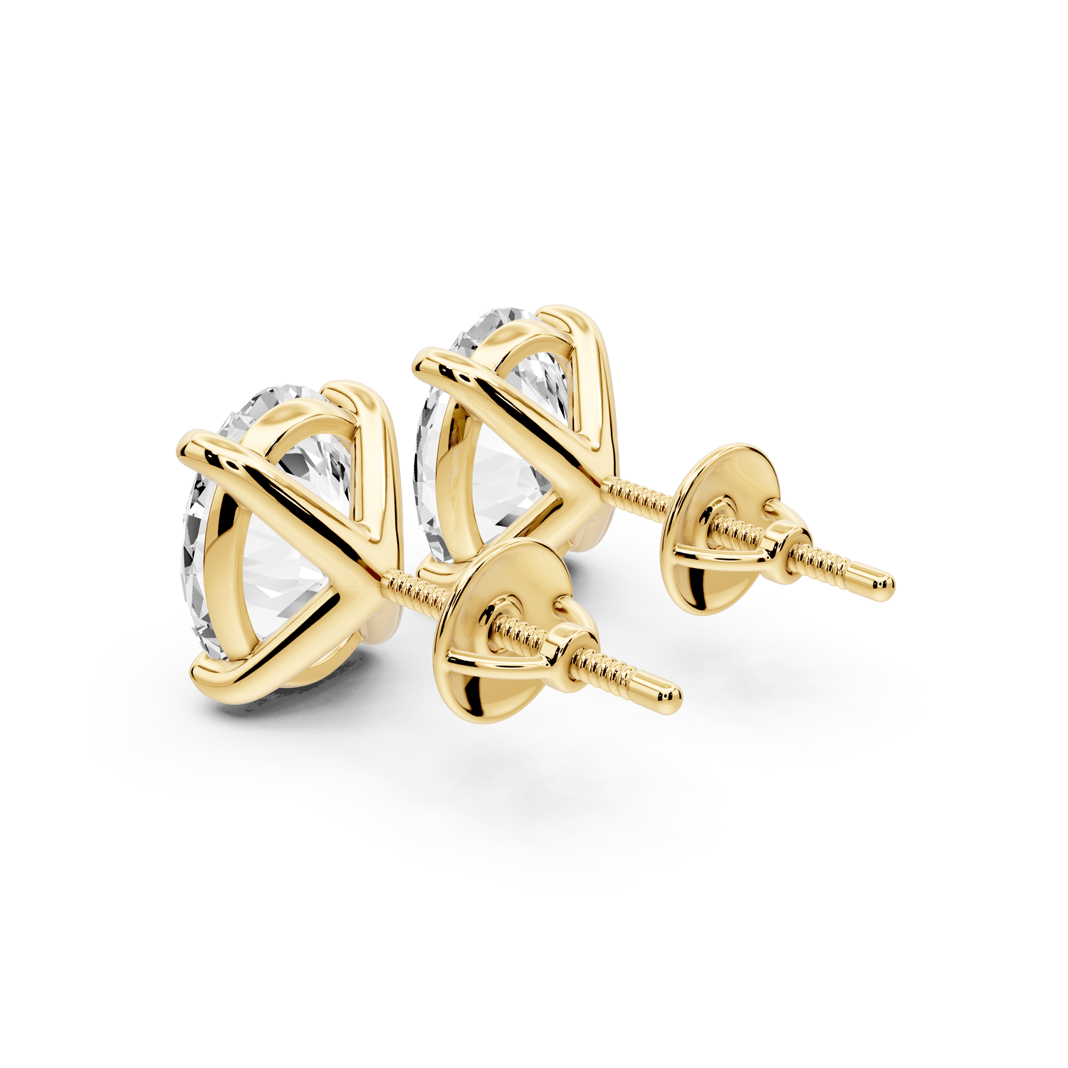 Aura - 5ct 14k yellow gold Oval - Cut Diamond Stud Earrings - Mr. Alex Jewelry