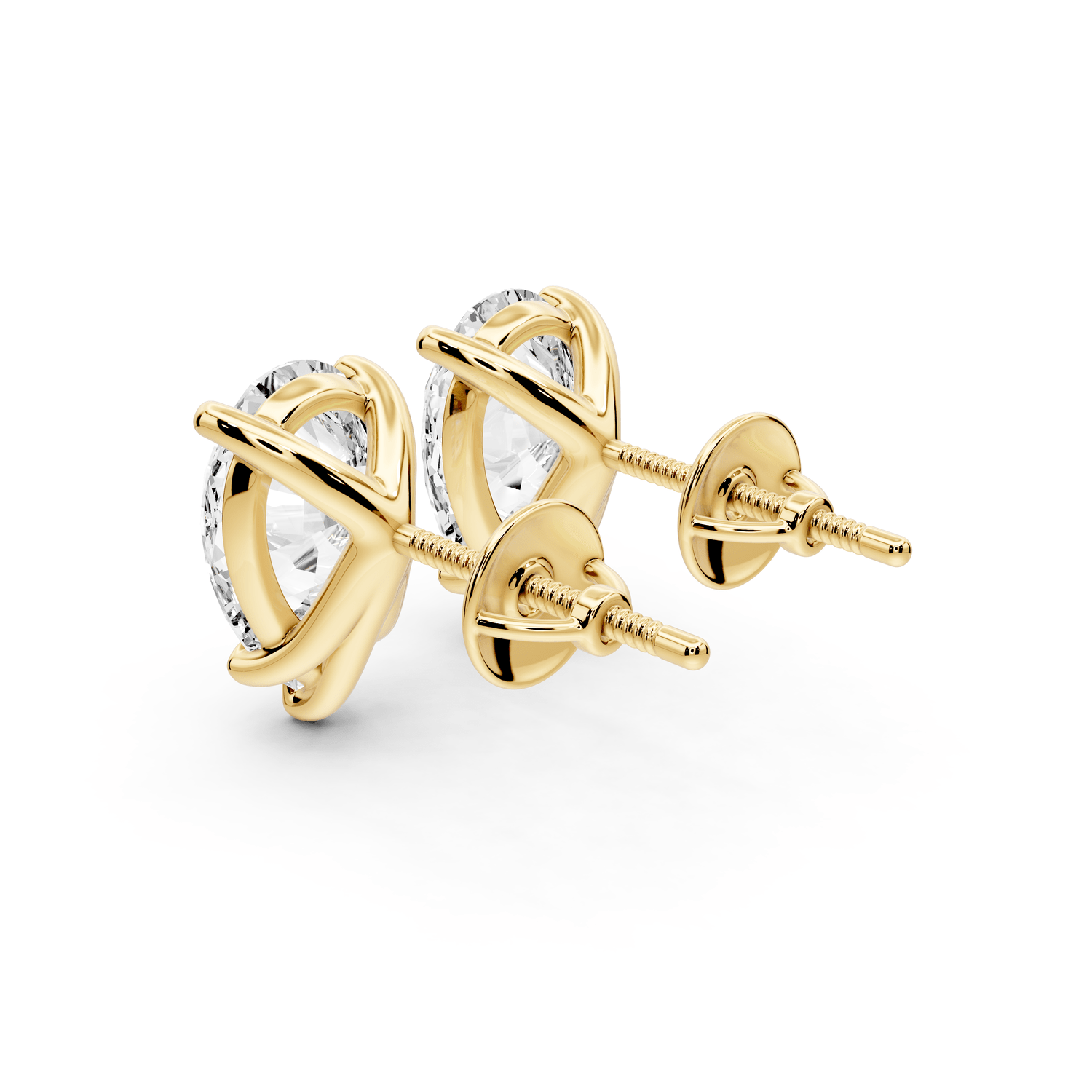 Aura - 5ct 14k yellow gold Pear - Cut Diamond Stud Earrings - Mr. Alex Jewelry