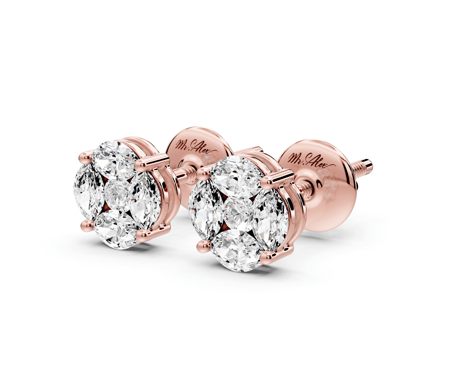 Brooke Earrings Rose Gold - Mr. Alex Jewelry
