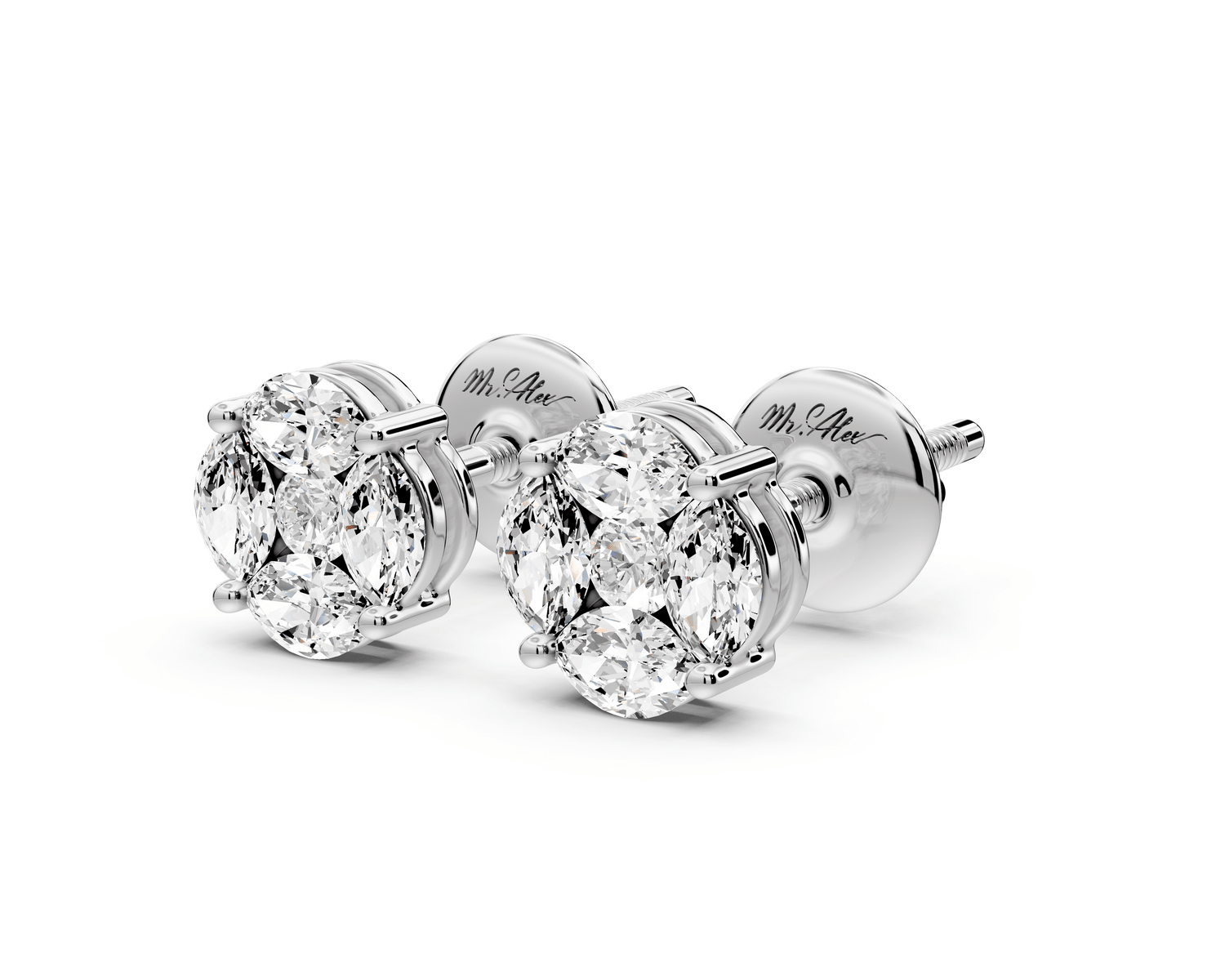 Brooke Earrings White Gold - Mr. Alex Jewelry