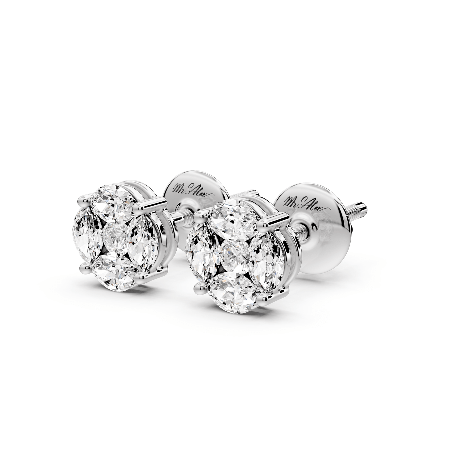 Brooke Earrings White Gold - Mr. Alex Jewelry
