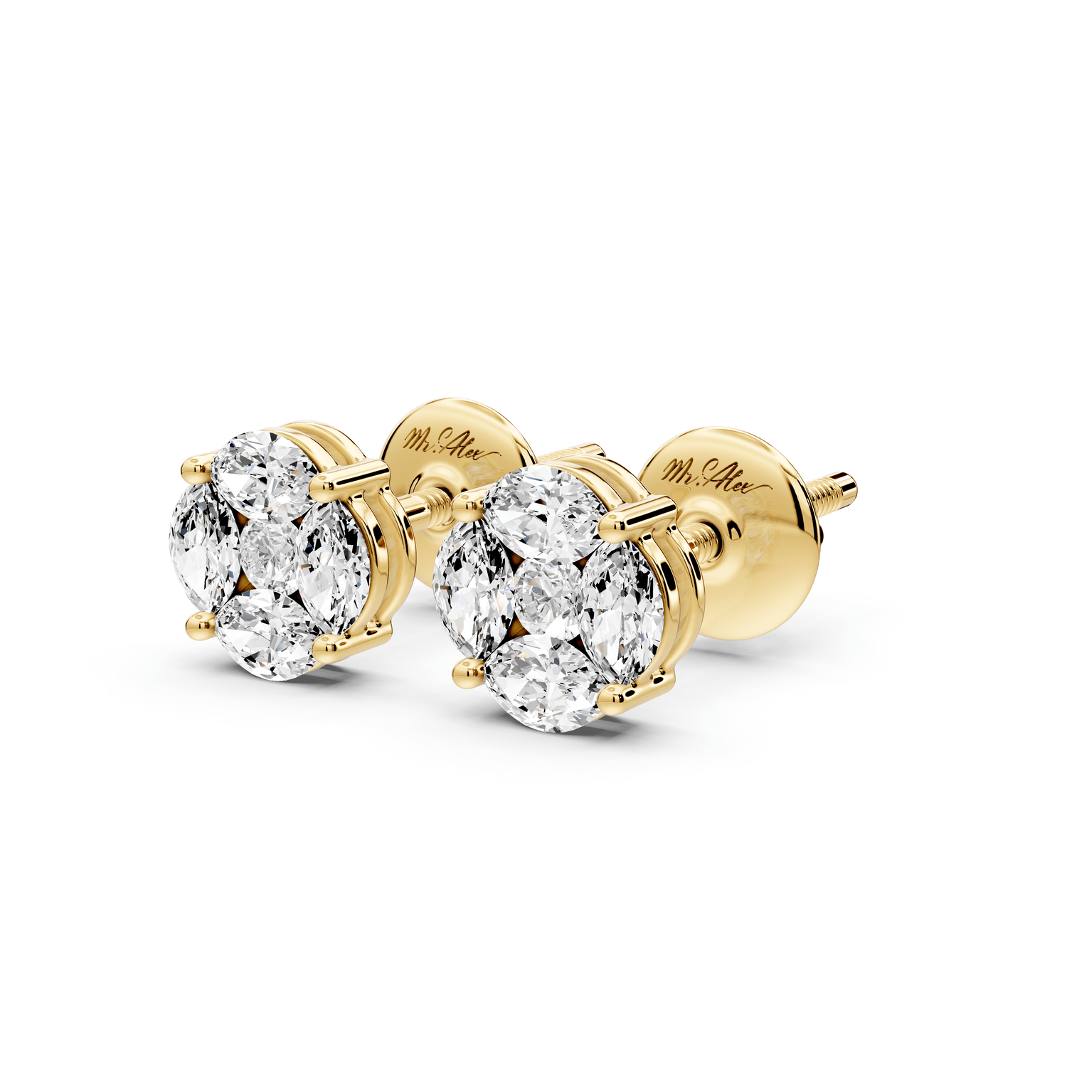 Brooke Earrings Yellow Gold - Mr. Alex Jewelry