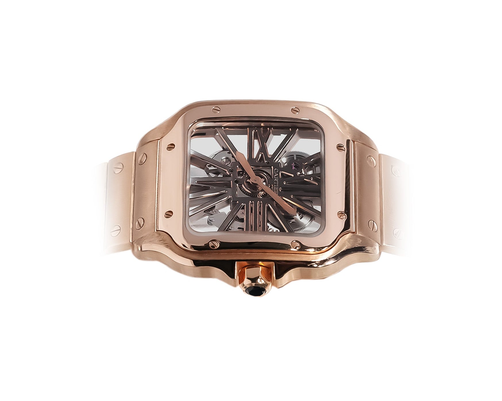 Cartier Santos Skeleton 40.5mm Rose Gold Ref - Mr. Alex Jewelry