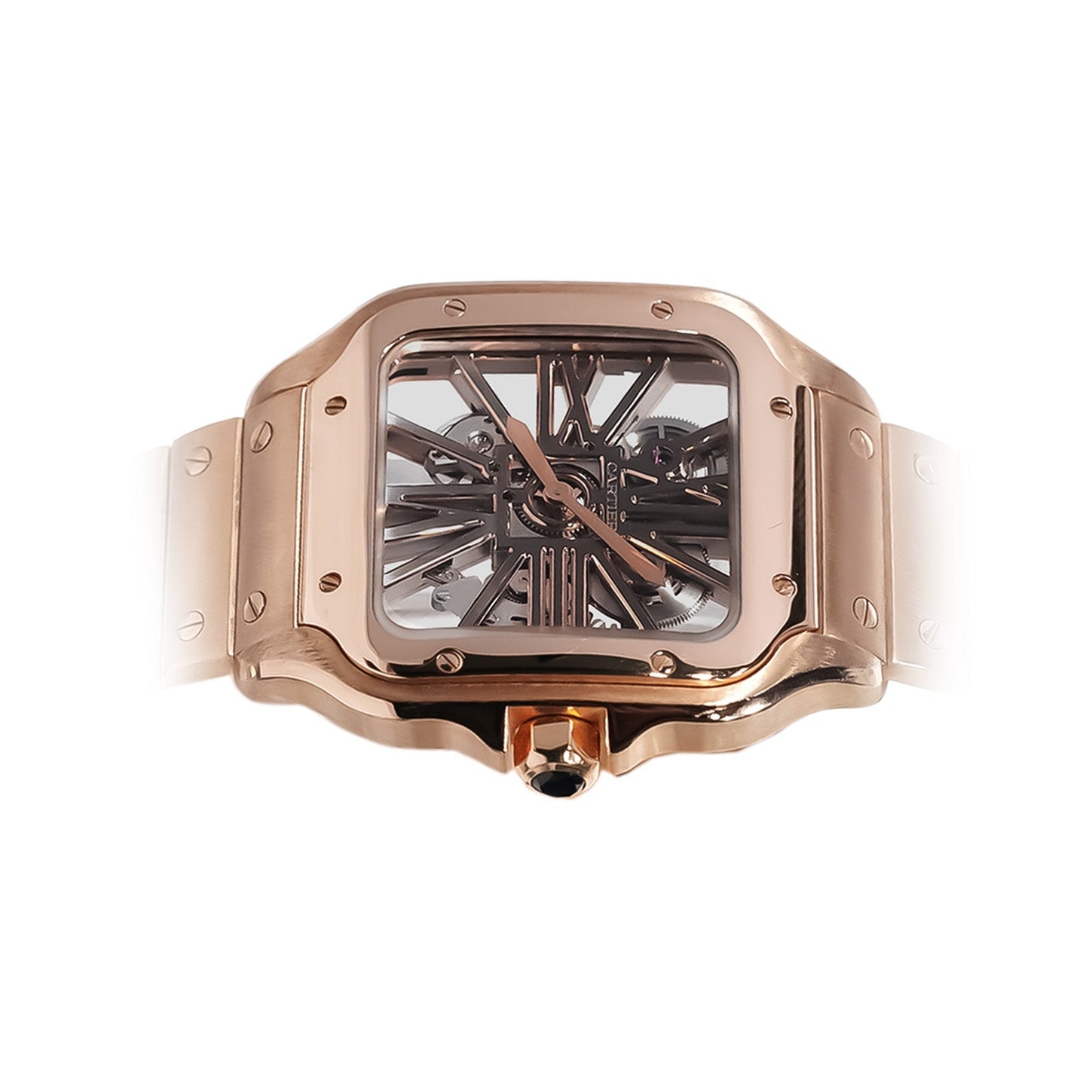 Cartier Santos Skeleton 40.5mm Rose Gold Ref - Mr. Alex Jewelry