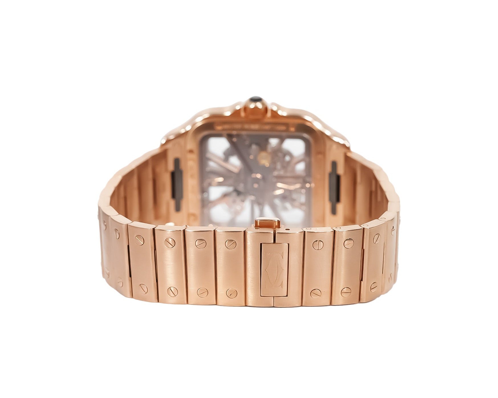 Cartier Santos Skeleton 40.5mm Rose Gold Ref - Mr. Alex Jewelry