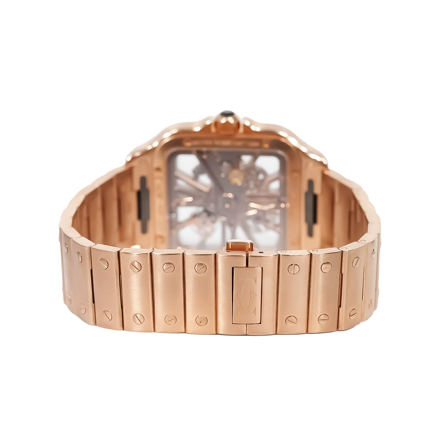 Cartier Santos Skeleton 40.5mm Rose Gold Ref - Mr. Alex Jewelry