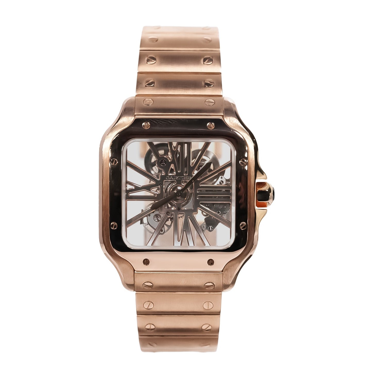 Cartier Santos Skeleton 40.5mm Rose Gold Ref - Mr. Alex Jewelry