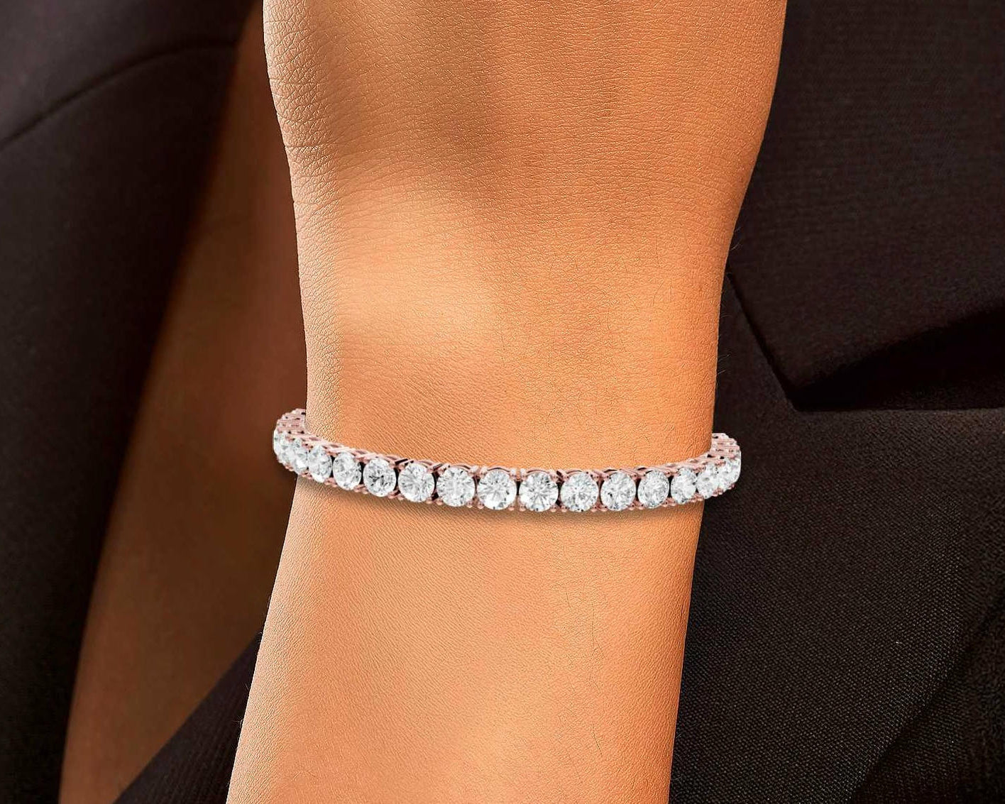 Clara Diamond Tennis Bracelet (5.5mm) – 14K Rose Gold - Mr. Alex Jewelry