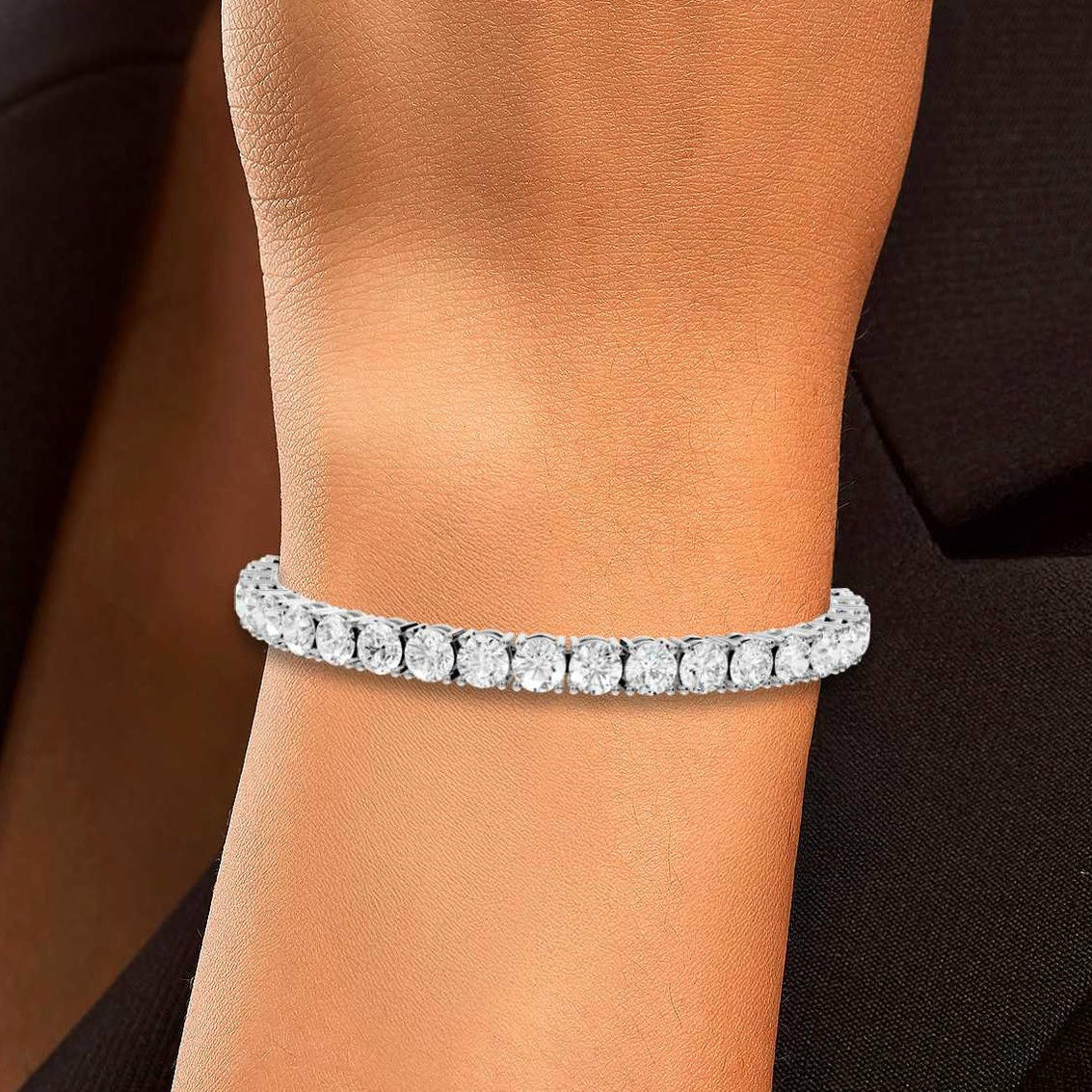 Clara Diamond Tennis Bracelet (5.5mm) – 14K White Gold - Mr. Alex Jewelry