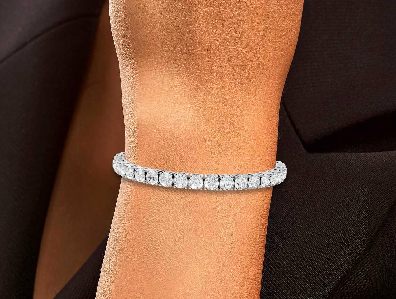 Clara Diamond Tennis Bracelet (5.5mm) – 14K White Gold - Mr. Alex Jewelry