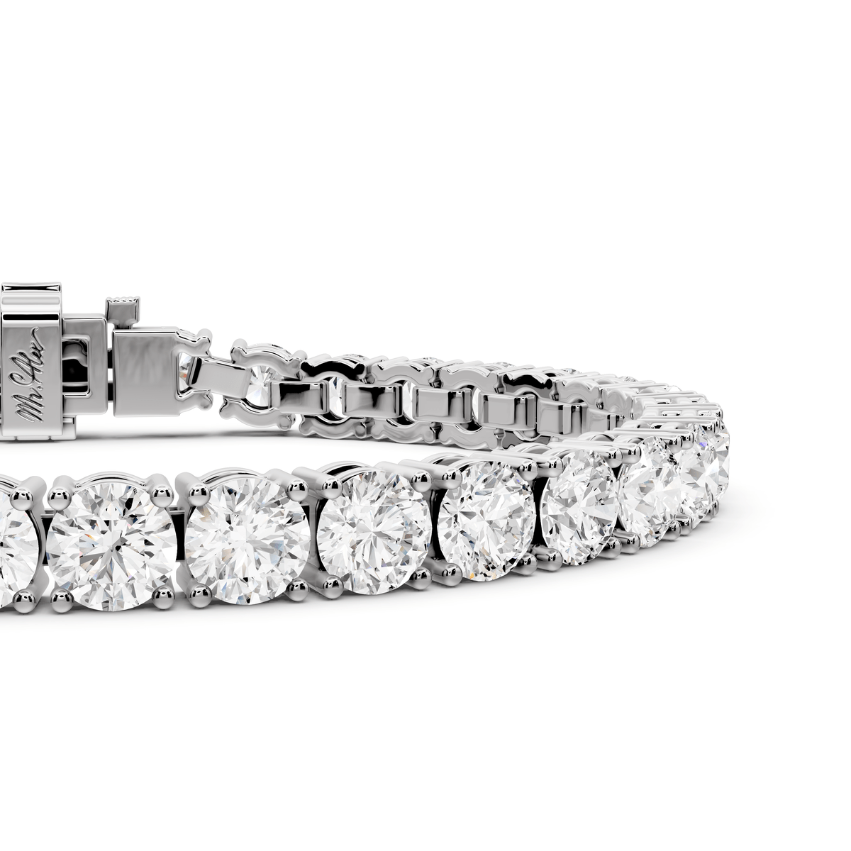 Clara Diamond Tennis Bracelet (5.5mm) – 14K White Gold - Mr. Alex Jewelry