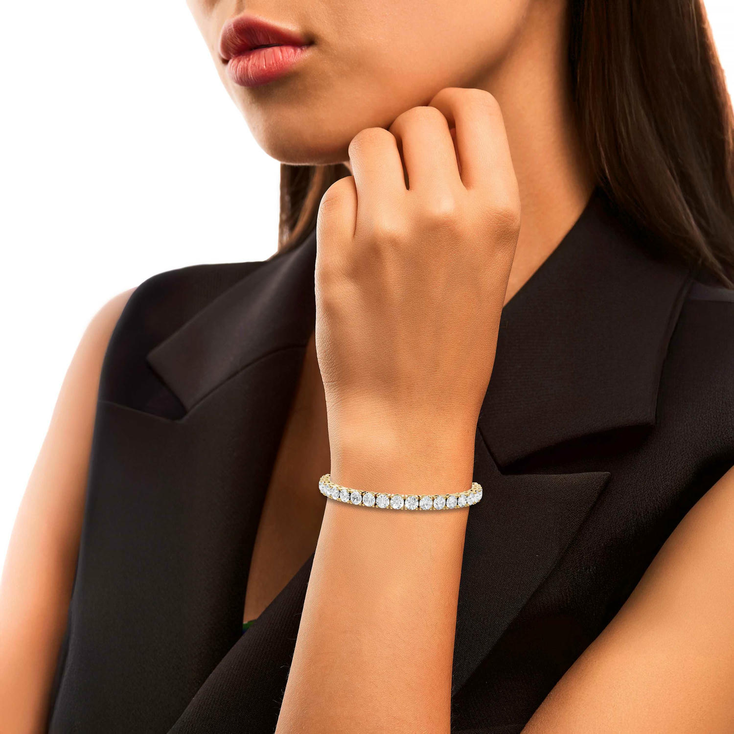 Clara Diamond Tennis Bracelet (5.5mm) – 14K Yellow Gold - Mr. Alex Jewelry