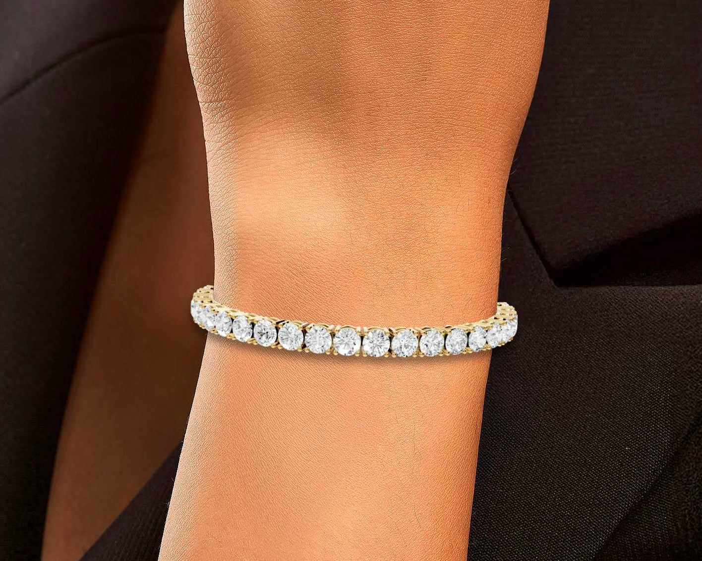 Clara Diamond Tennis Bracelet (5.5mm) – 14K Yellow Gold - Mr. Alex Jewelry