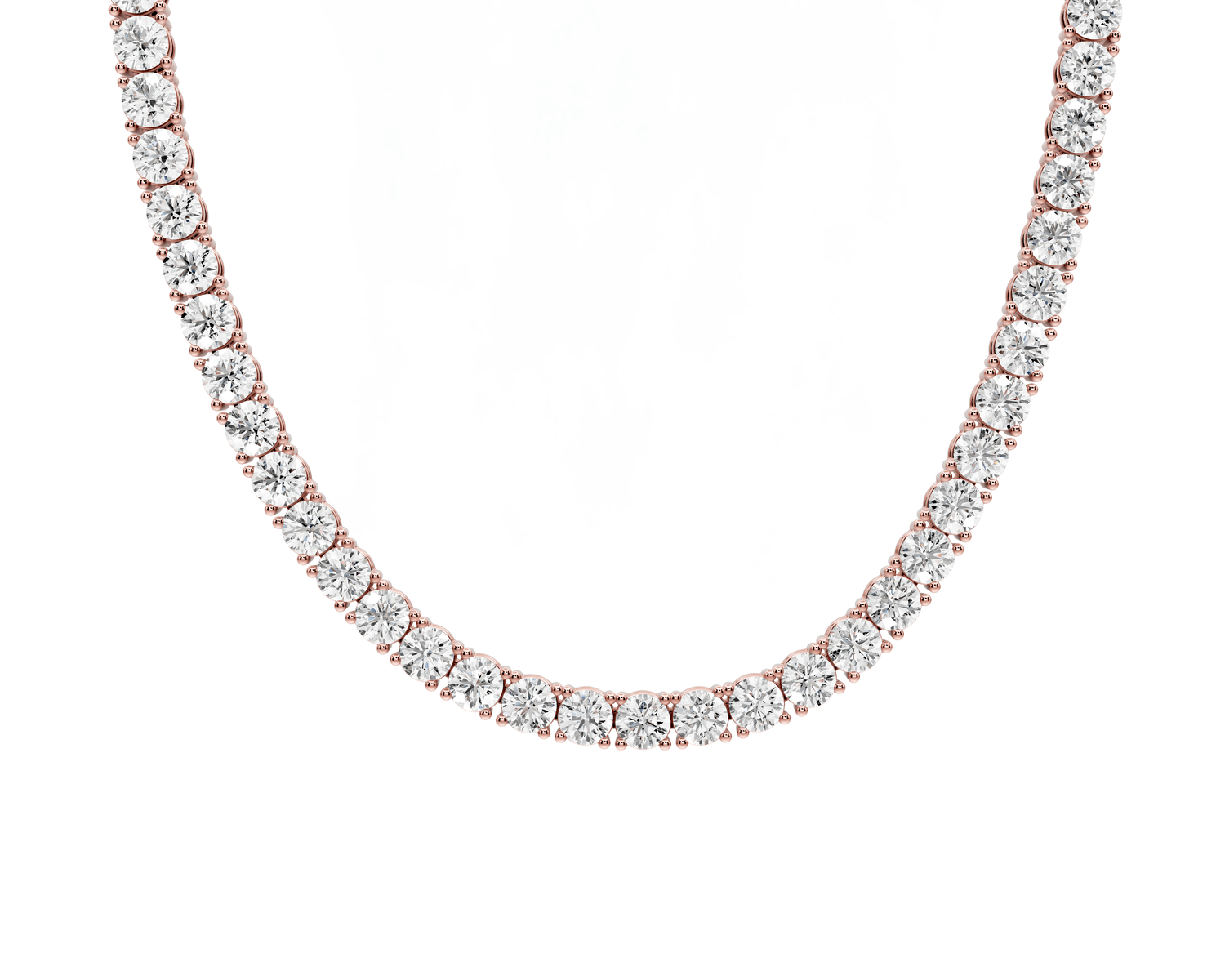 Clara Diamond Tennis Necklace (5.5mm) – 14KT Rose Gold - Mr. Alex Jewelry