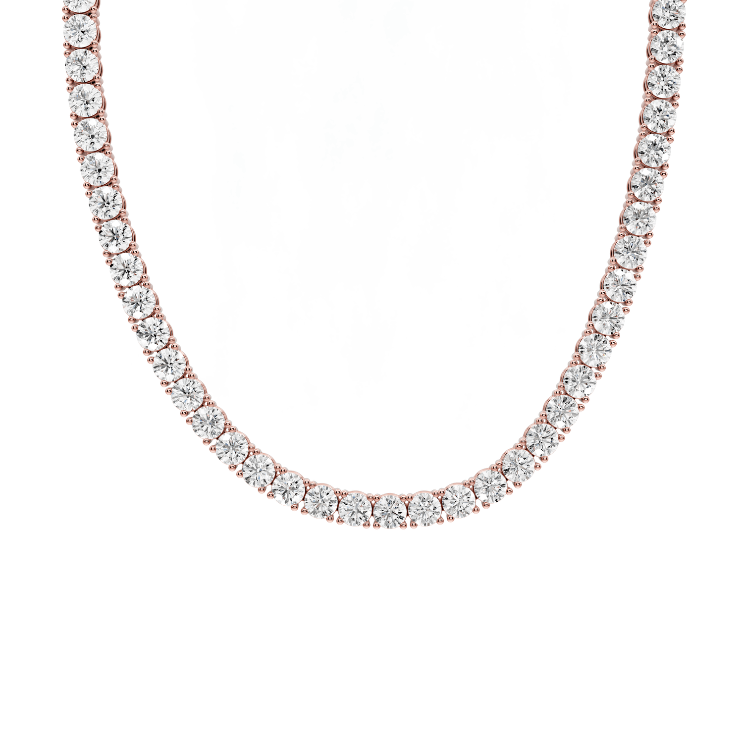Clara Diamond Tennis Necklace (5.5mm) – 14KT Rose Gold - Mr. Alex Jewelry